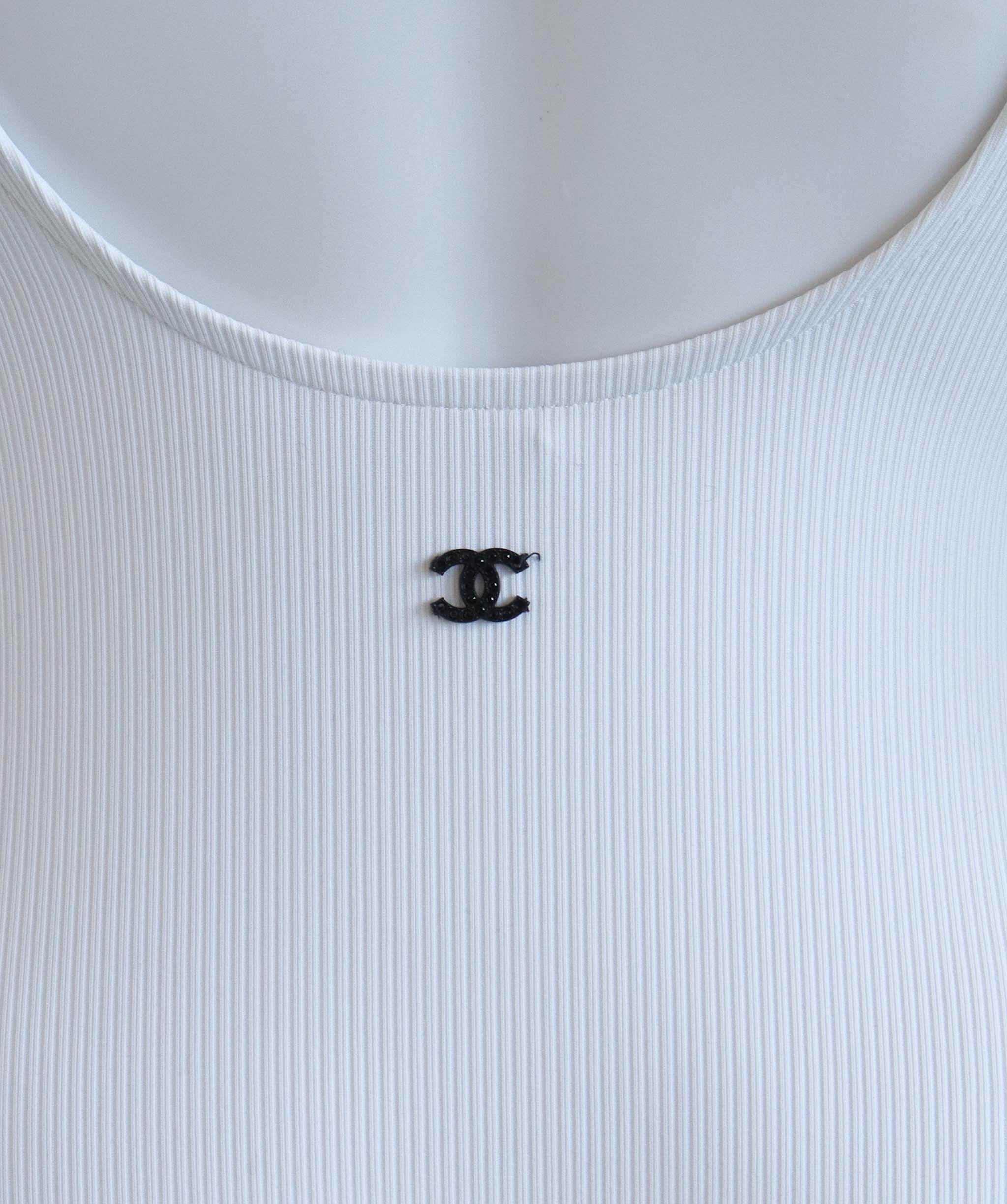 CHANEL SWIMWEAR WHITE SIZE 38 ASC7278