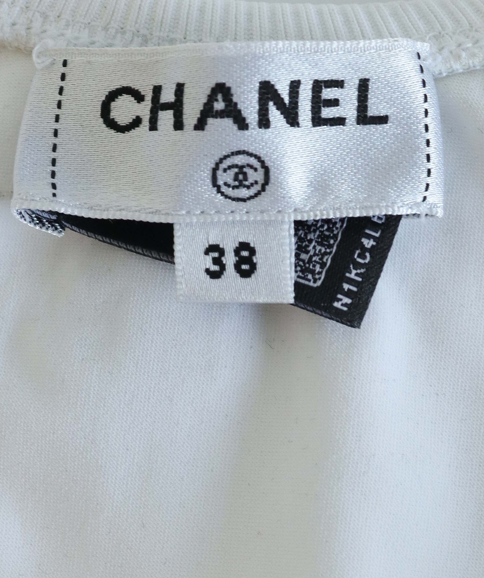 CHANEL SWIMWEAR WHITE SIZE 38 ASC7278