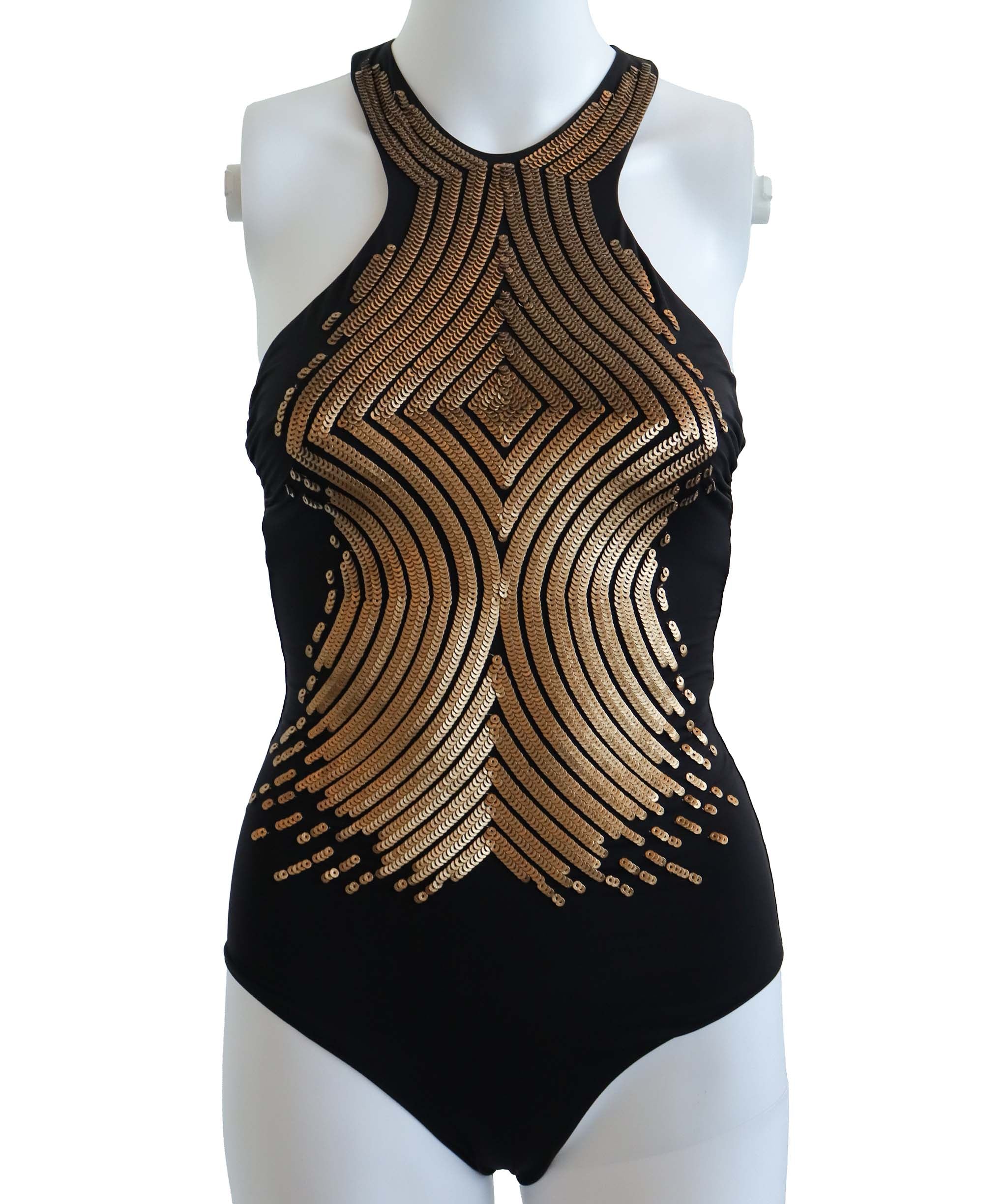 LA PERLA SWIMSUIT BLACK SIZE UK-8 ASC7275