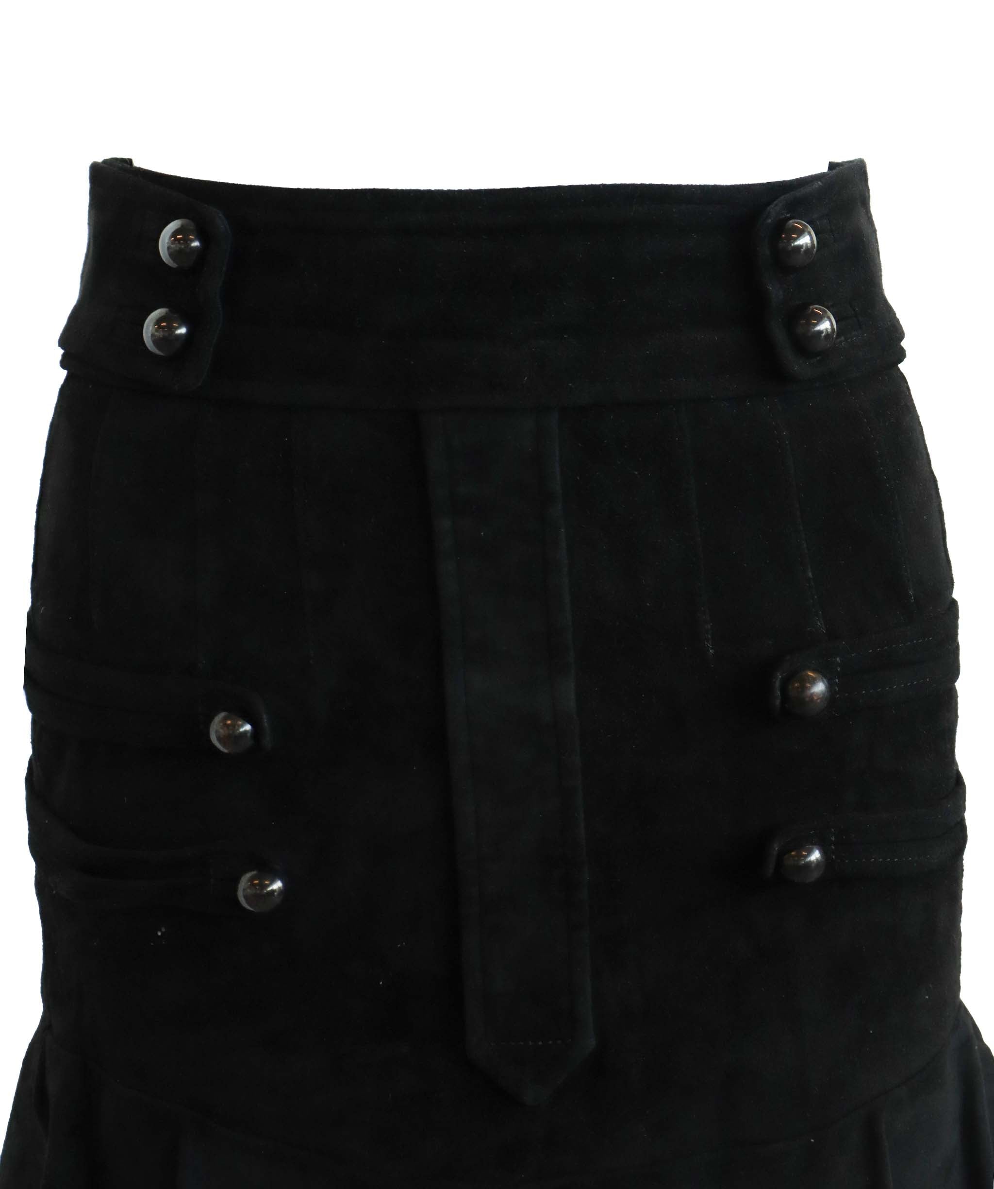 ISABEL MARANT SUEDE BLACK BLACK SIZE 34 ASC7260