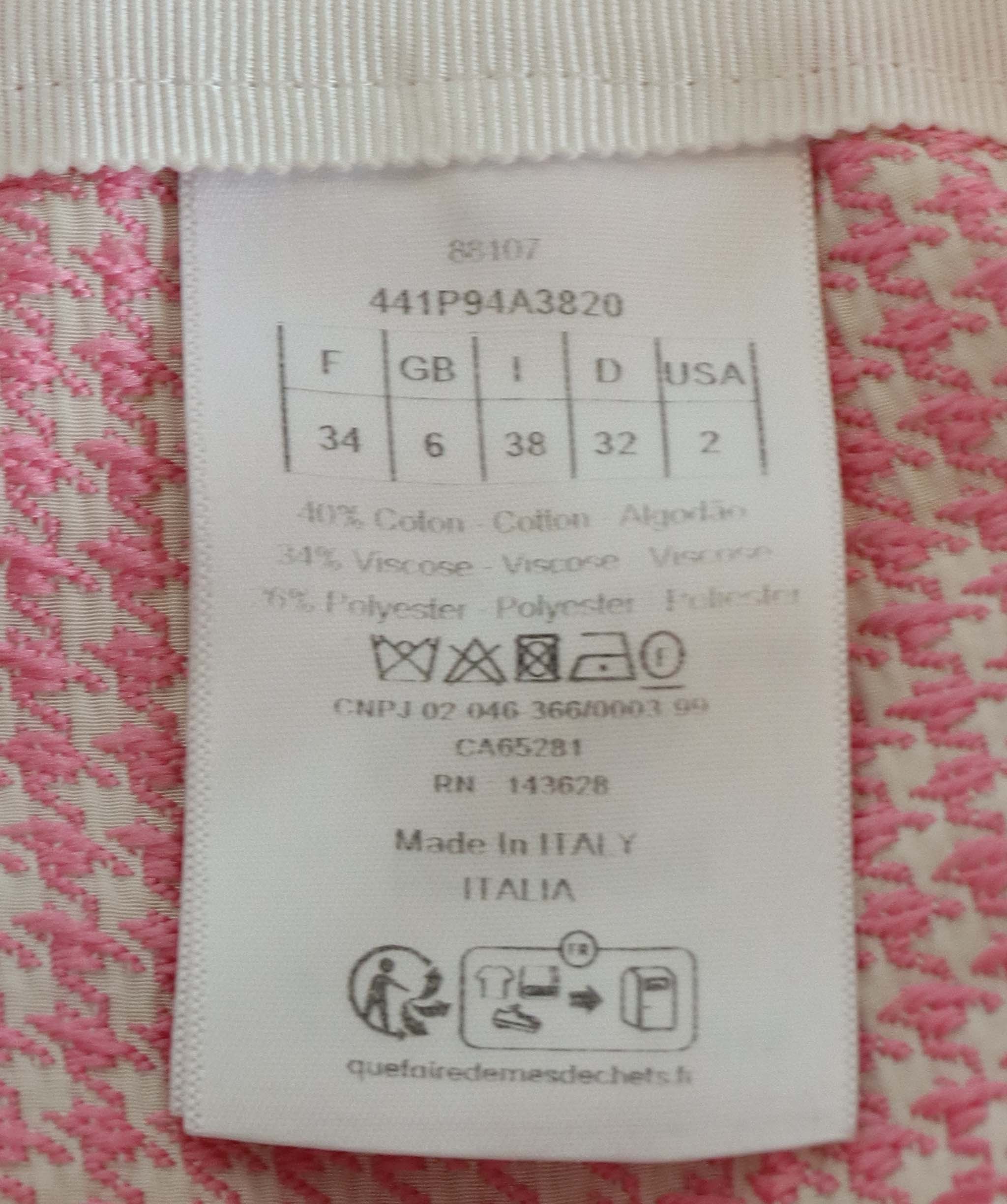 CHRISTIAN DIOR PINK SHORT PINK SIZE USA 2 ASC7261