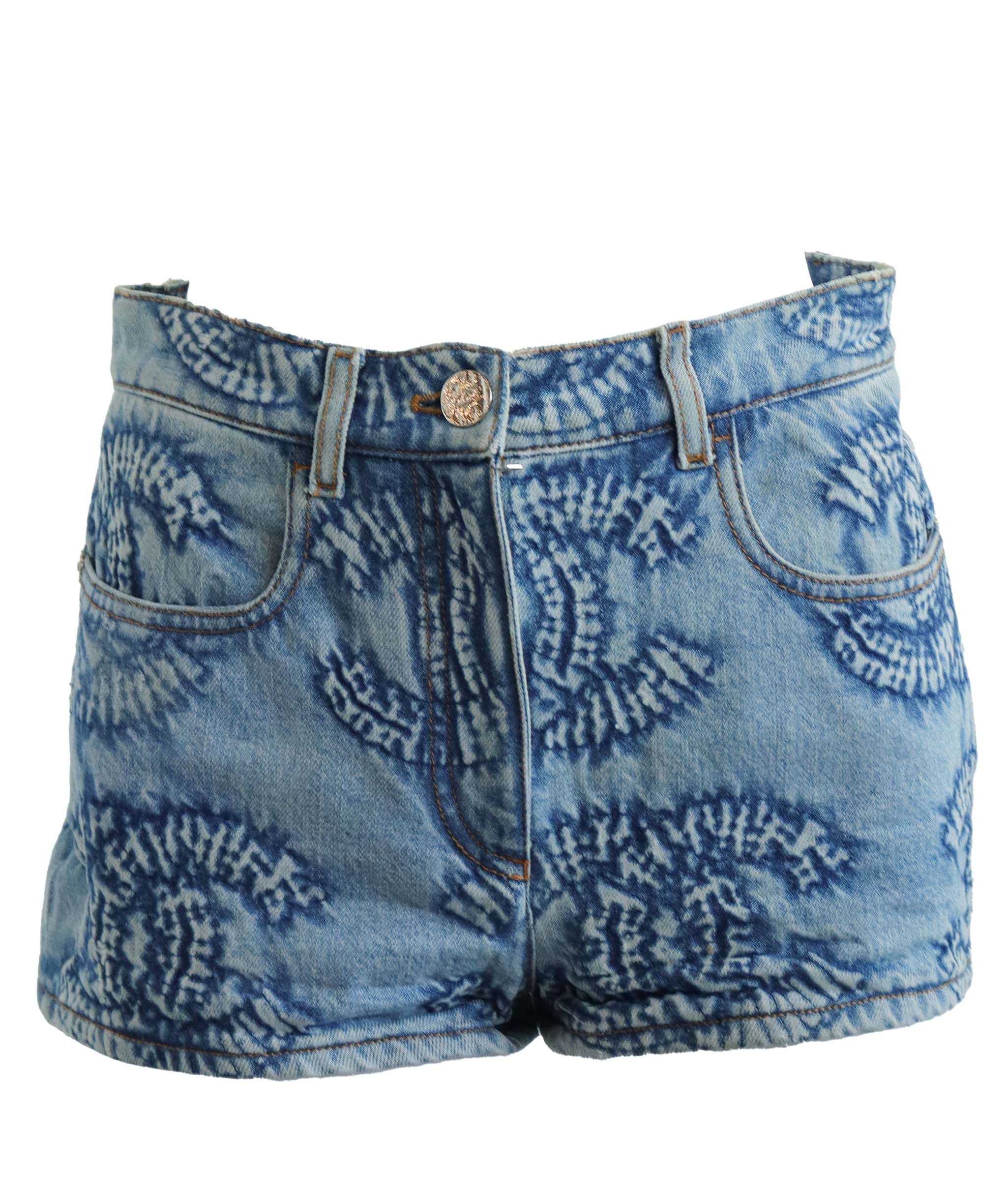 CHANEL DENIM SHORT DENIM SIZE 34 ASC7264
