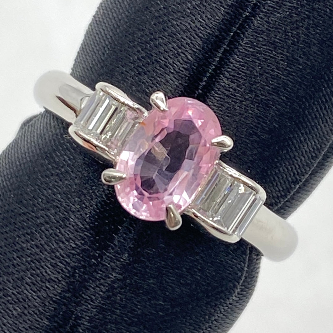 25-61349-0 PT900 Pink Sapphire Ring PSA 1.265 DA 0.31 5.4g Other Regular