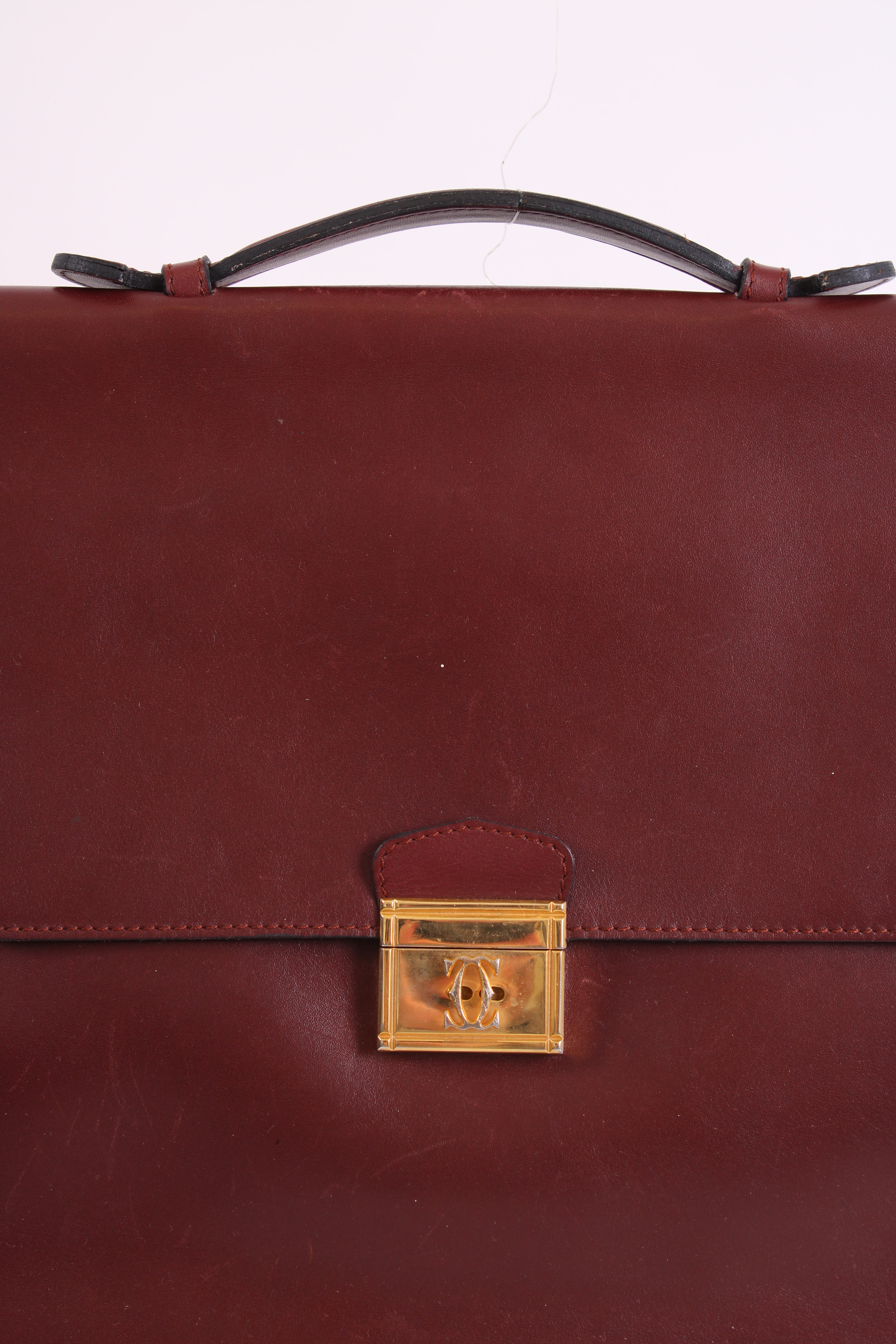 Cartier Must de Briefcase Burgundy