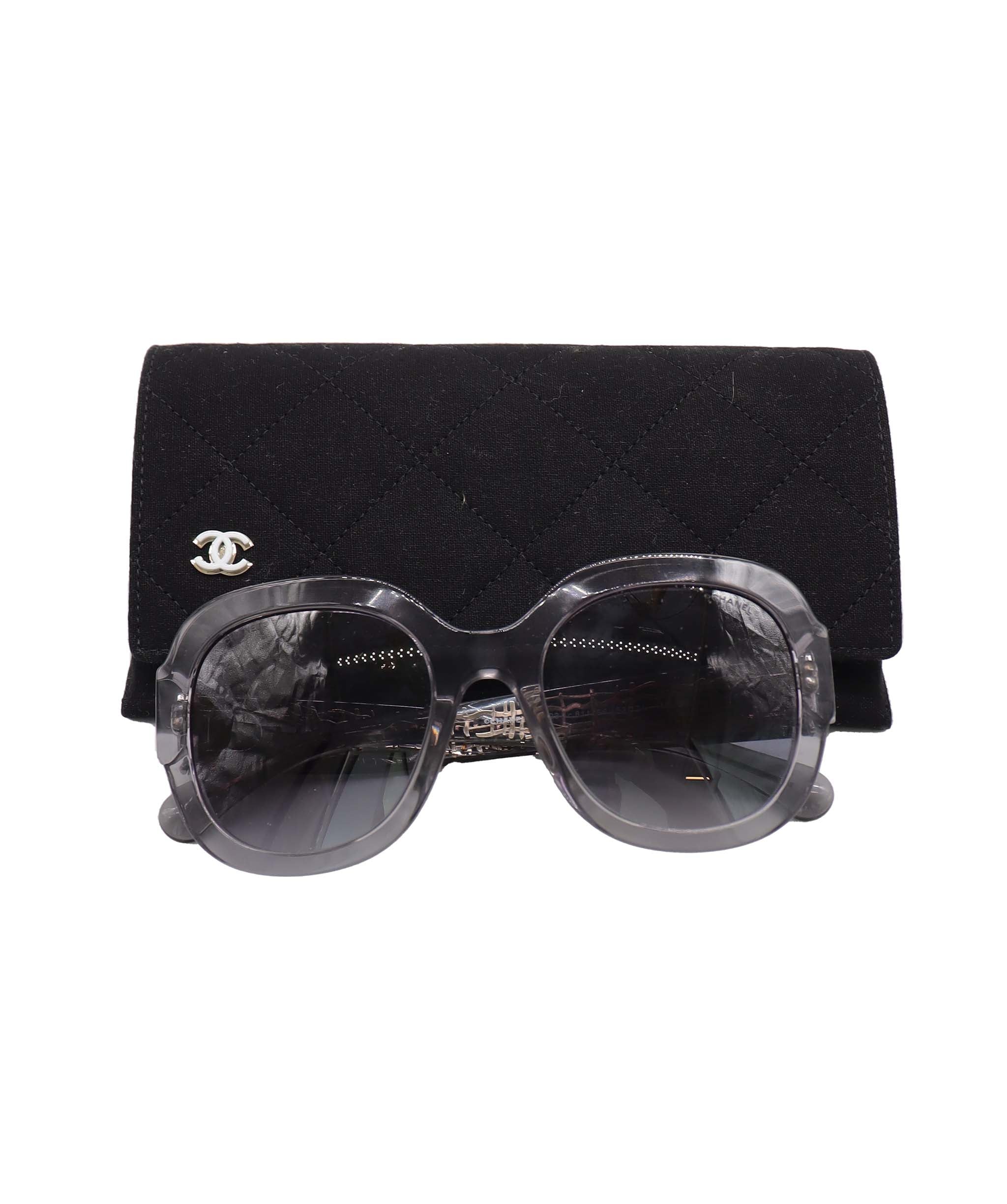 CHANEL ACETATE SUNGLASSES BLACK ASC7308