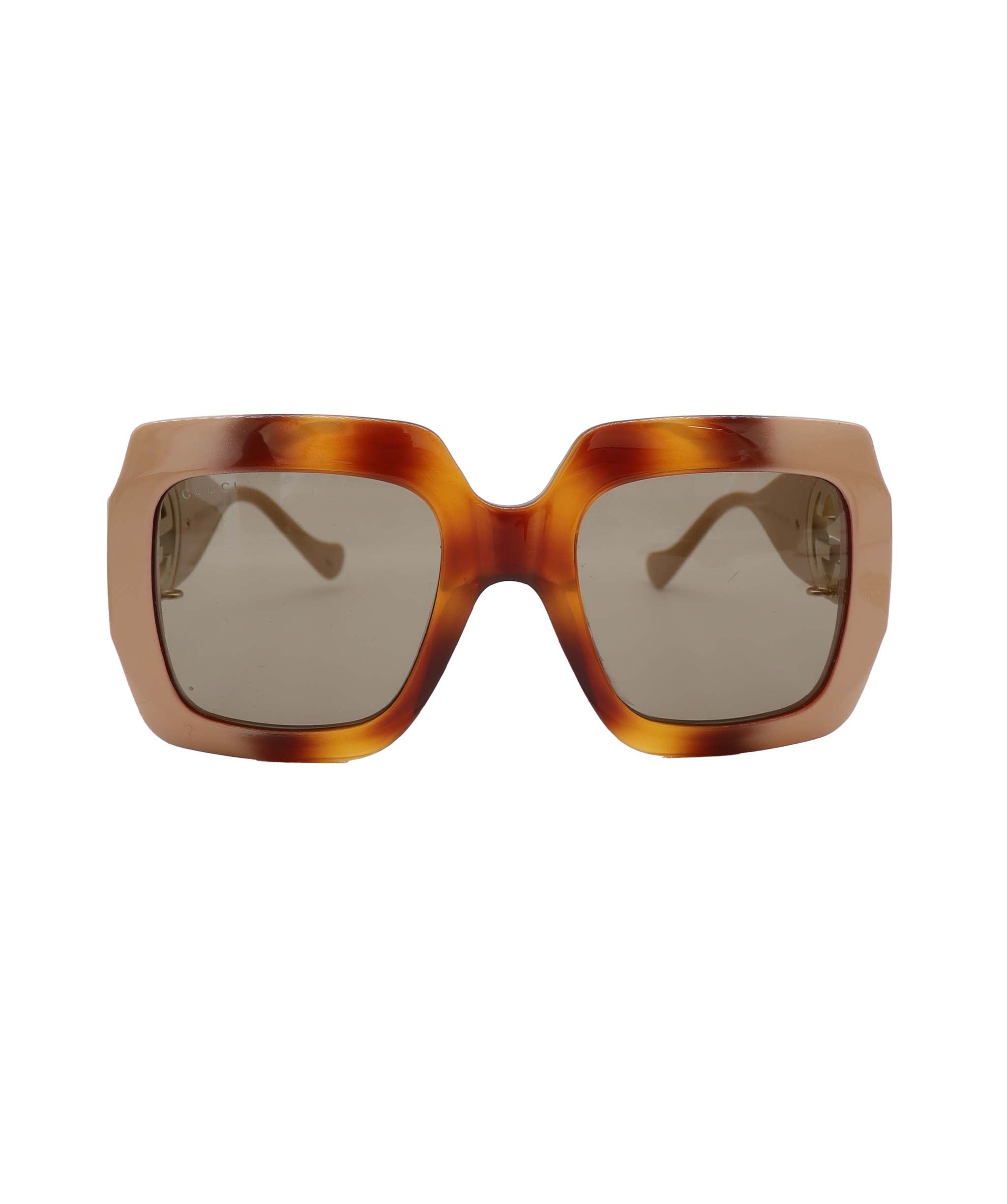 GUCCI SUNGLASSES WITH GOLD CHAIN NUDE-BROWN GRADIENT ASC7311