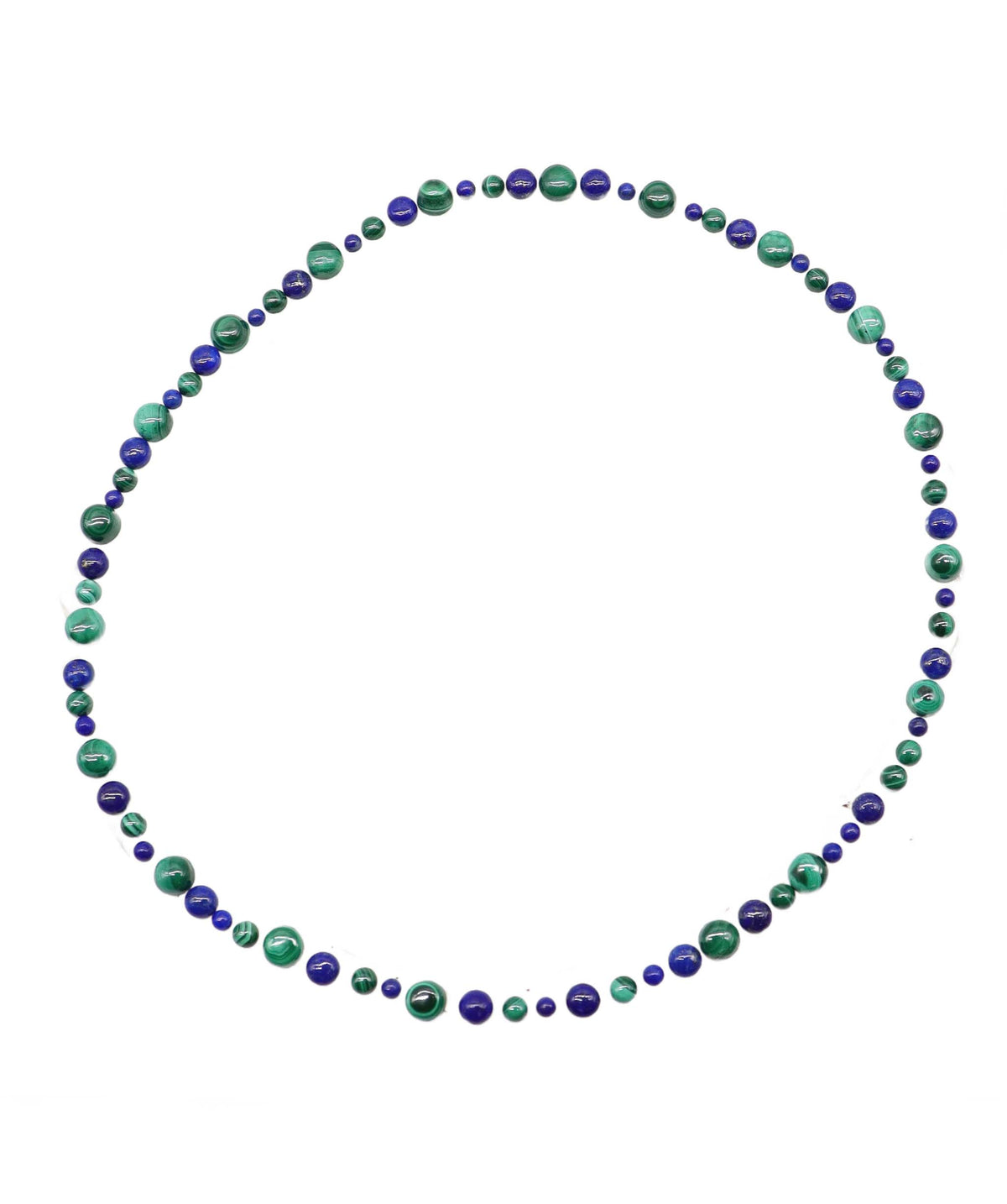 50.30ct Lapis With Malachite (Lapis 3,5,8 Round & Mal 4,5,6 Round )Cabs DXBS6790