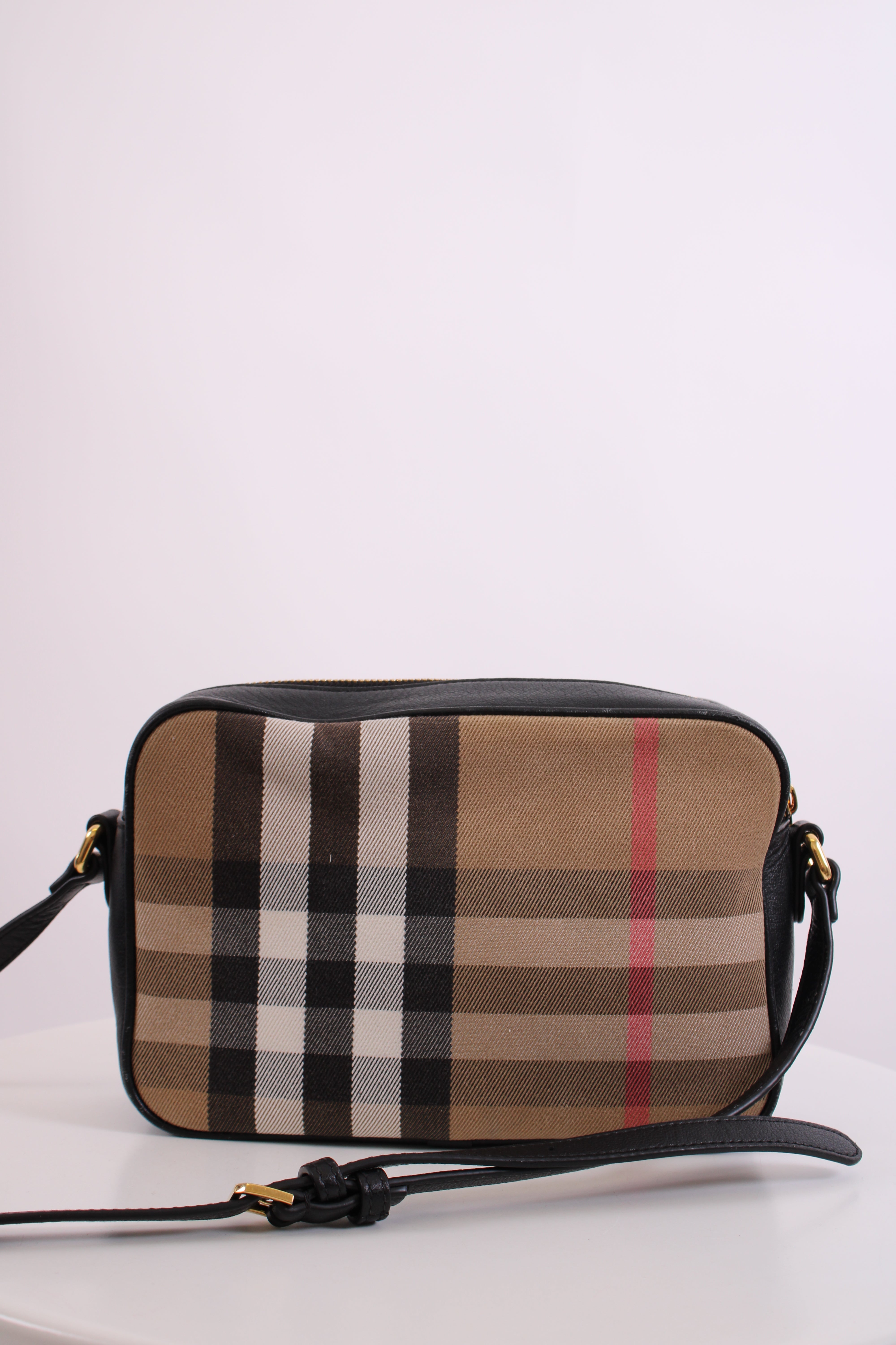 Burberry Check Camera Crossbody Bag