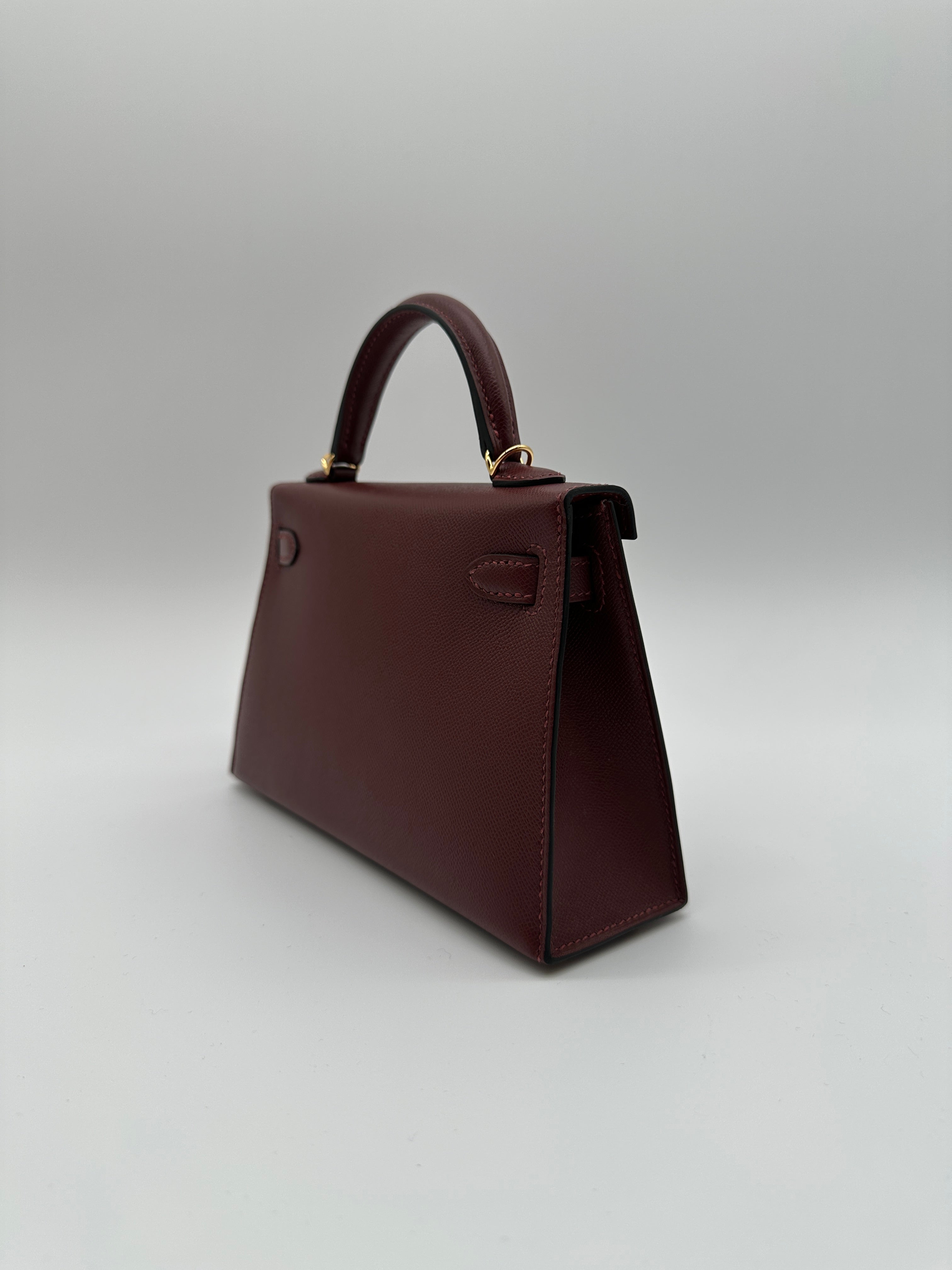 Hermès Mini Kelly Rouge H Madame Gold Hardware