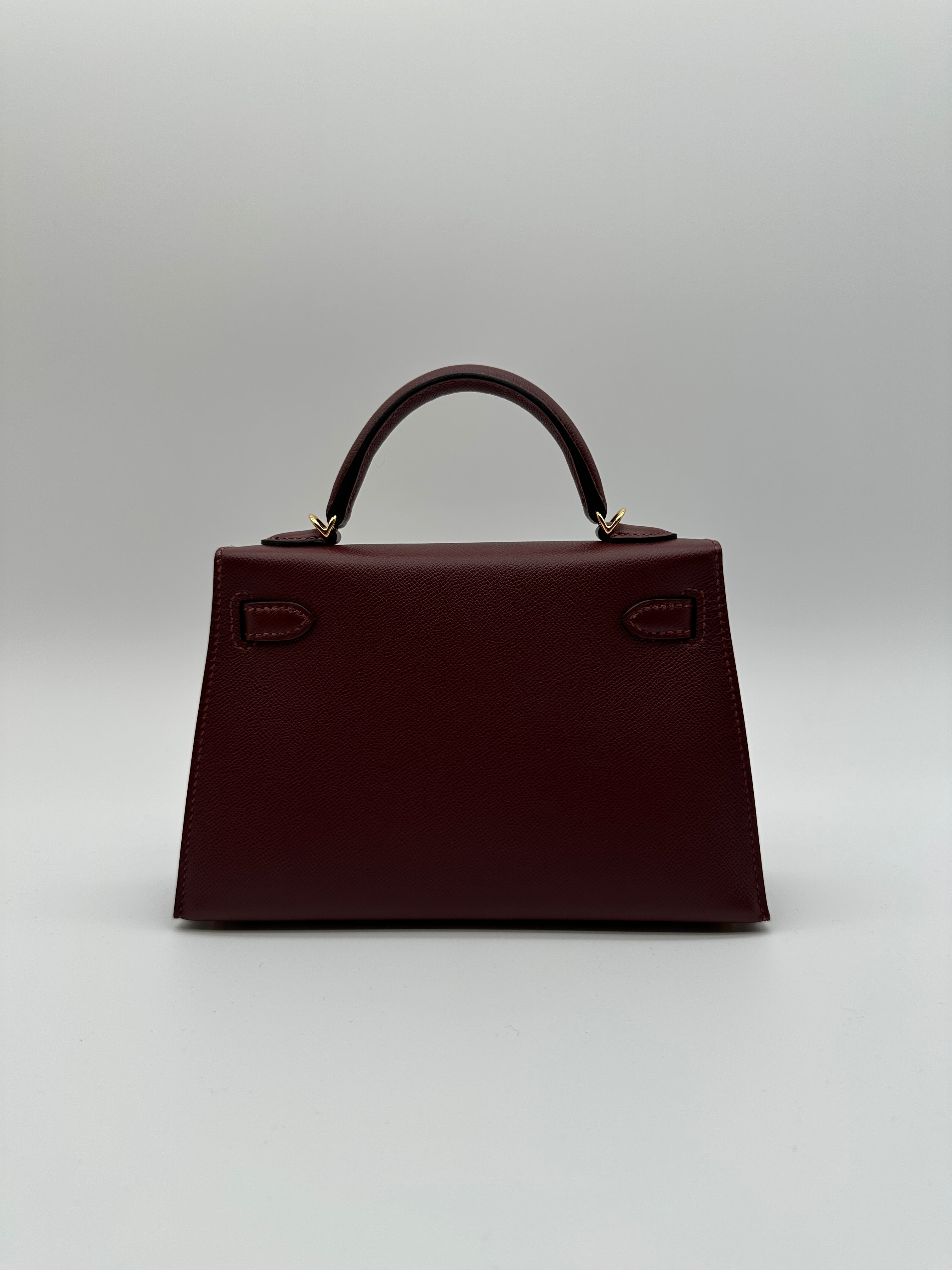 Hermès Mini Kelly Rouge H Madame Gold Hardware