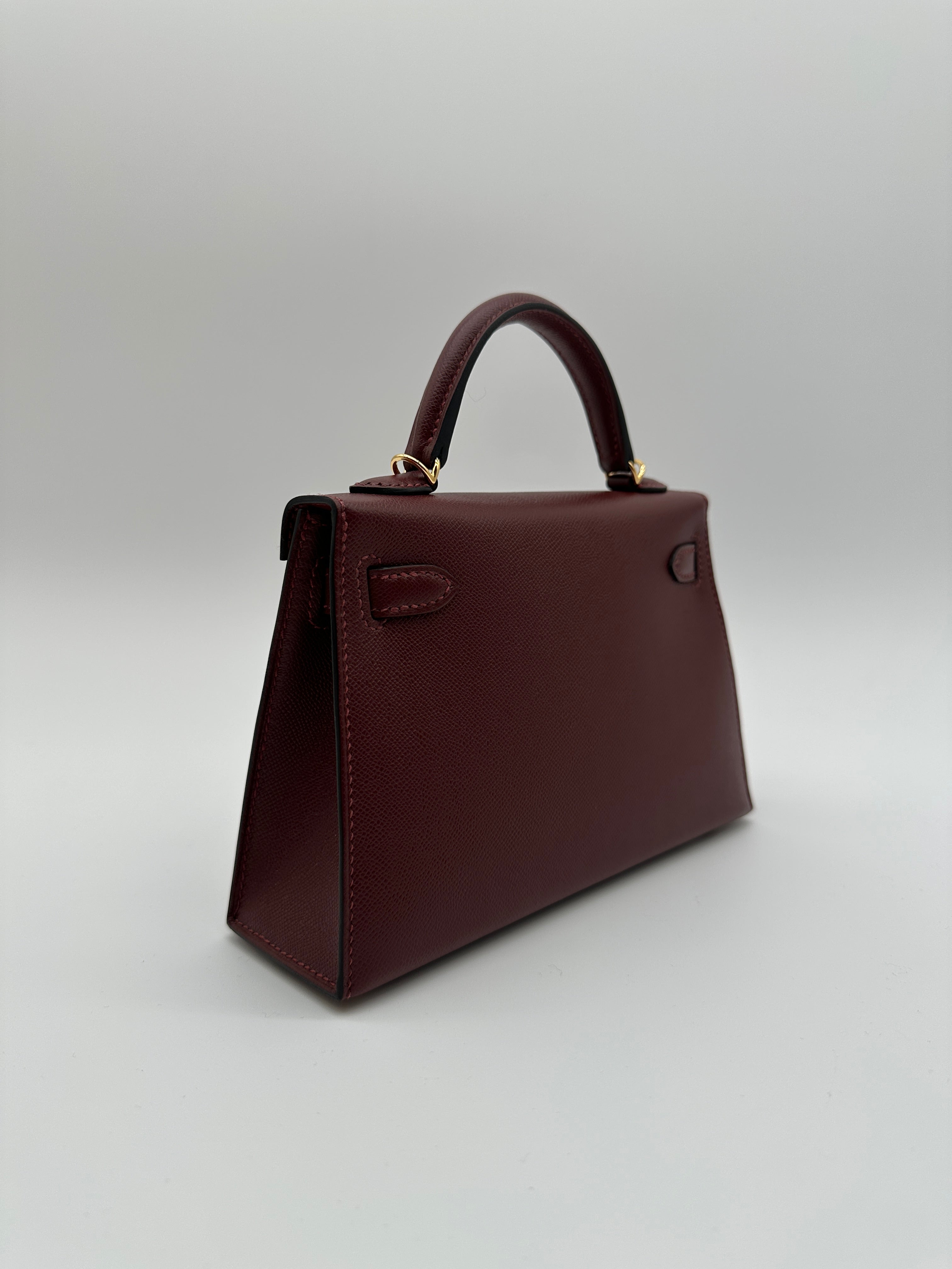 Hermès Mini Kelly Rouge H Madame Gold Hardware