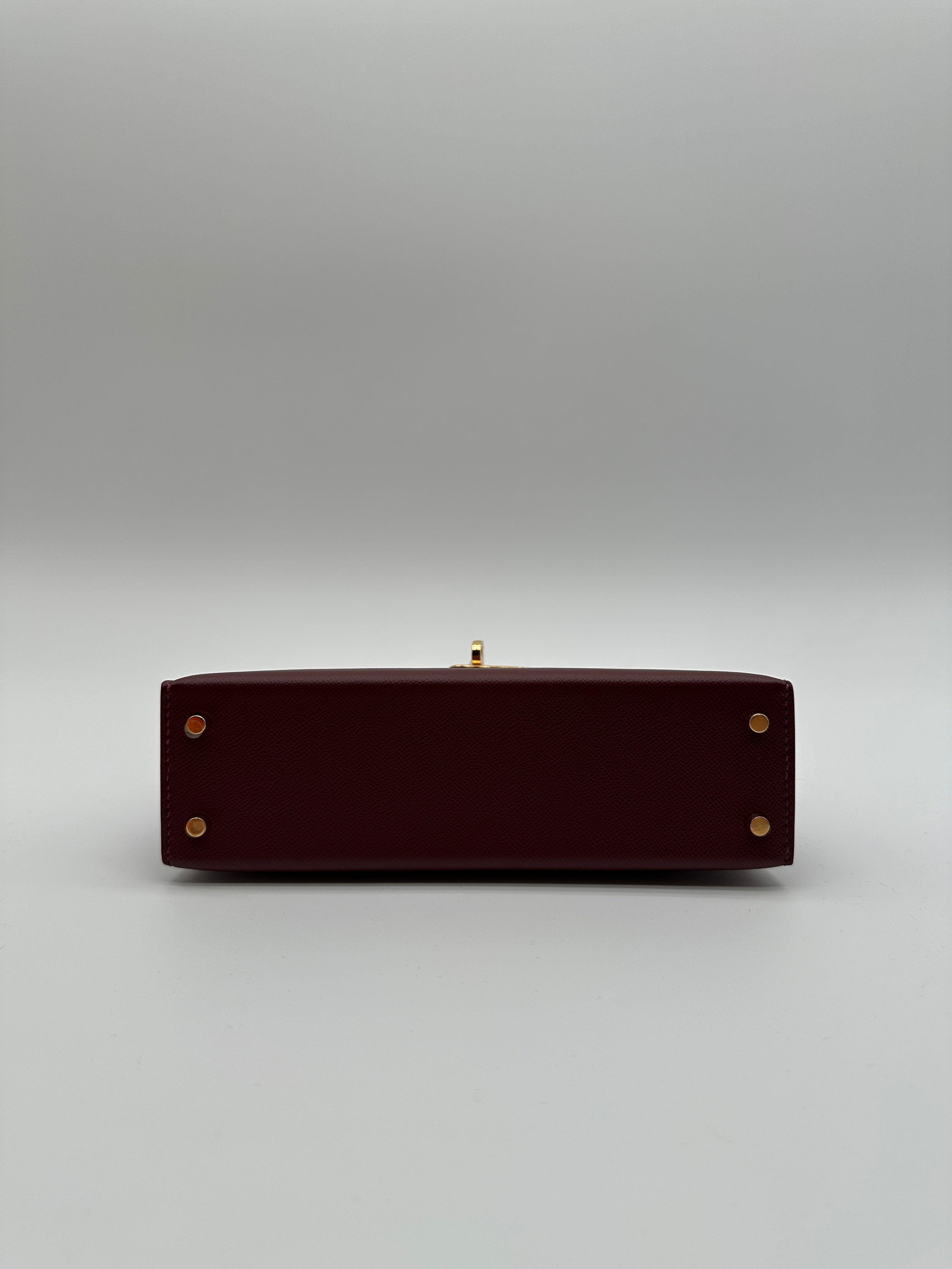 Hermès Mini Kelly Rouge H Madame Gold Hardware