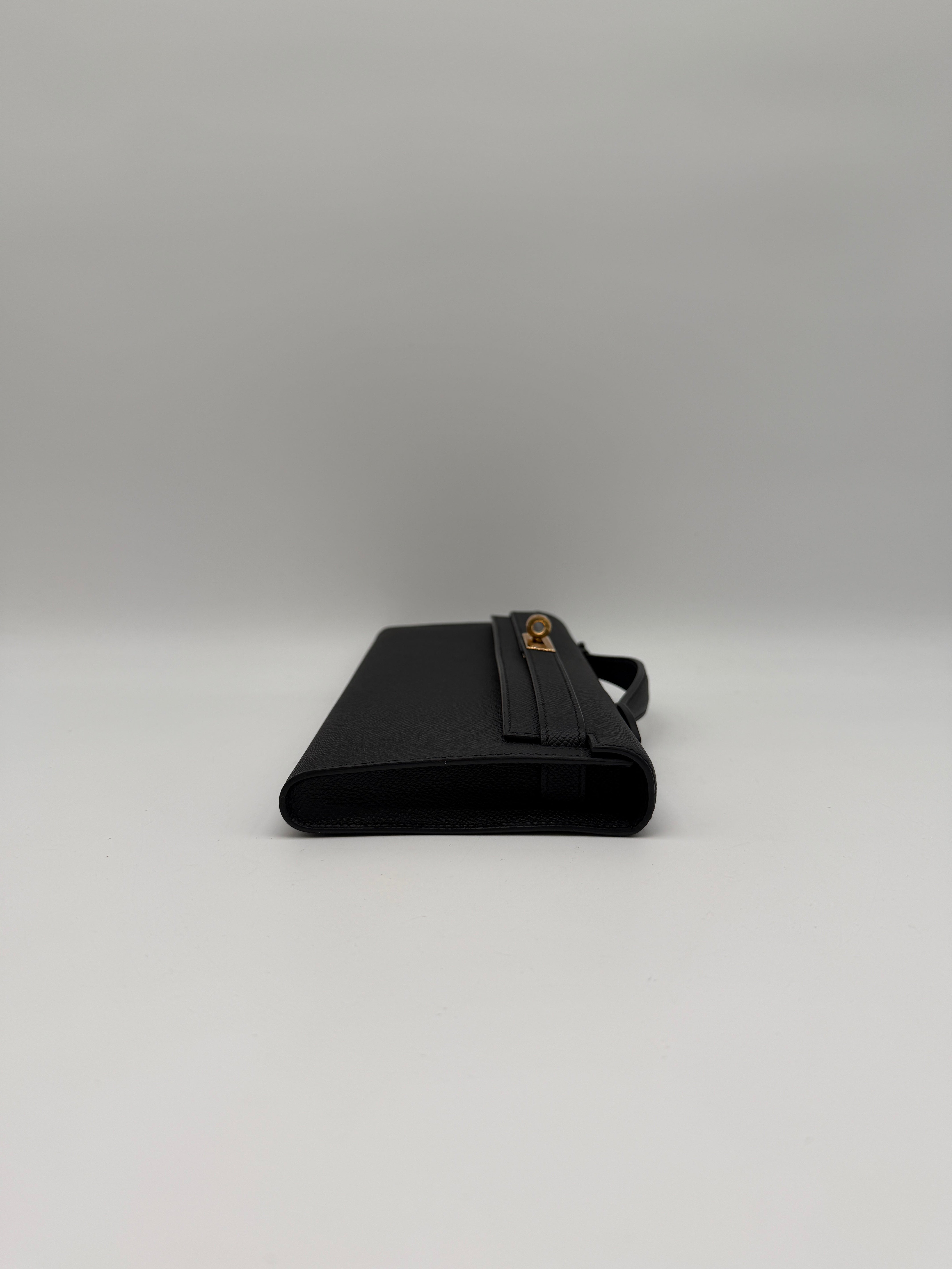 Hermès Kelly Cut Black Epsom Gold Hardware