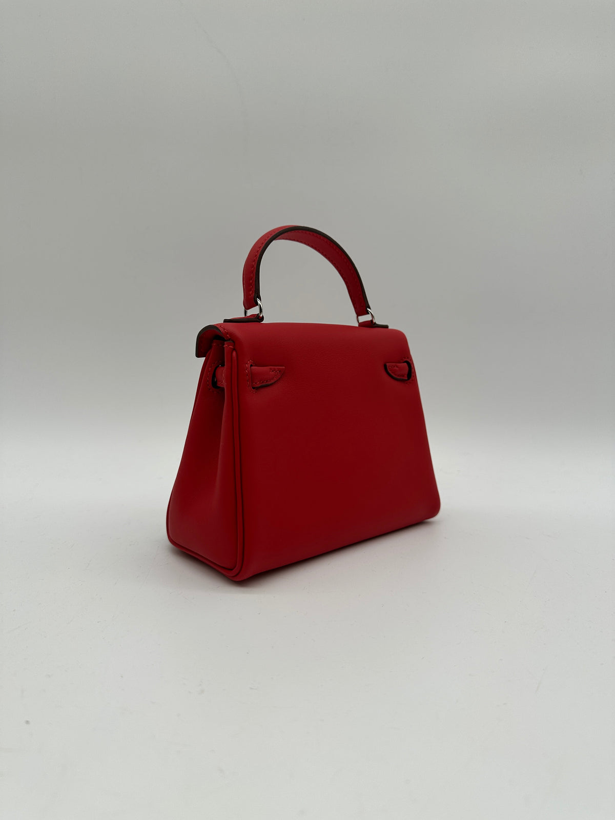 Hermès Kelly Doll Rouge Radieux Swift Palladium Hardware