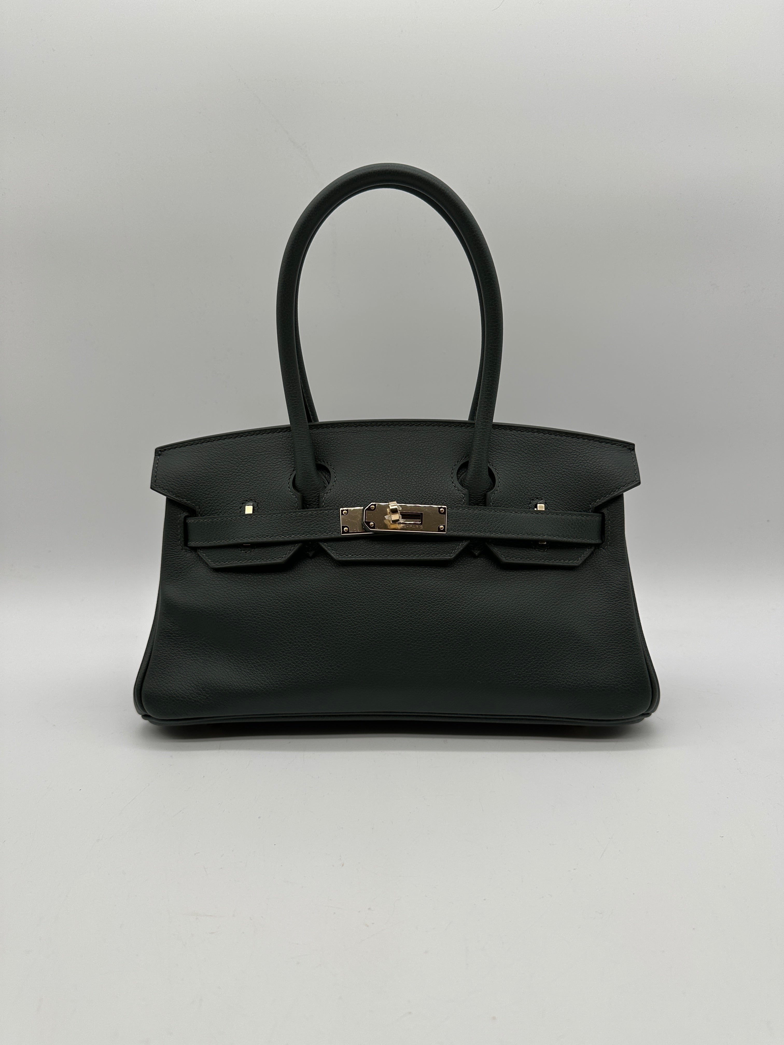 Hermès Birkin Shoulder 29 Vert Mangrove Evercolor Permabrass Hardware