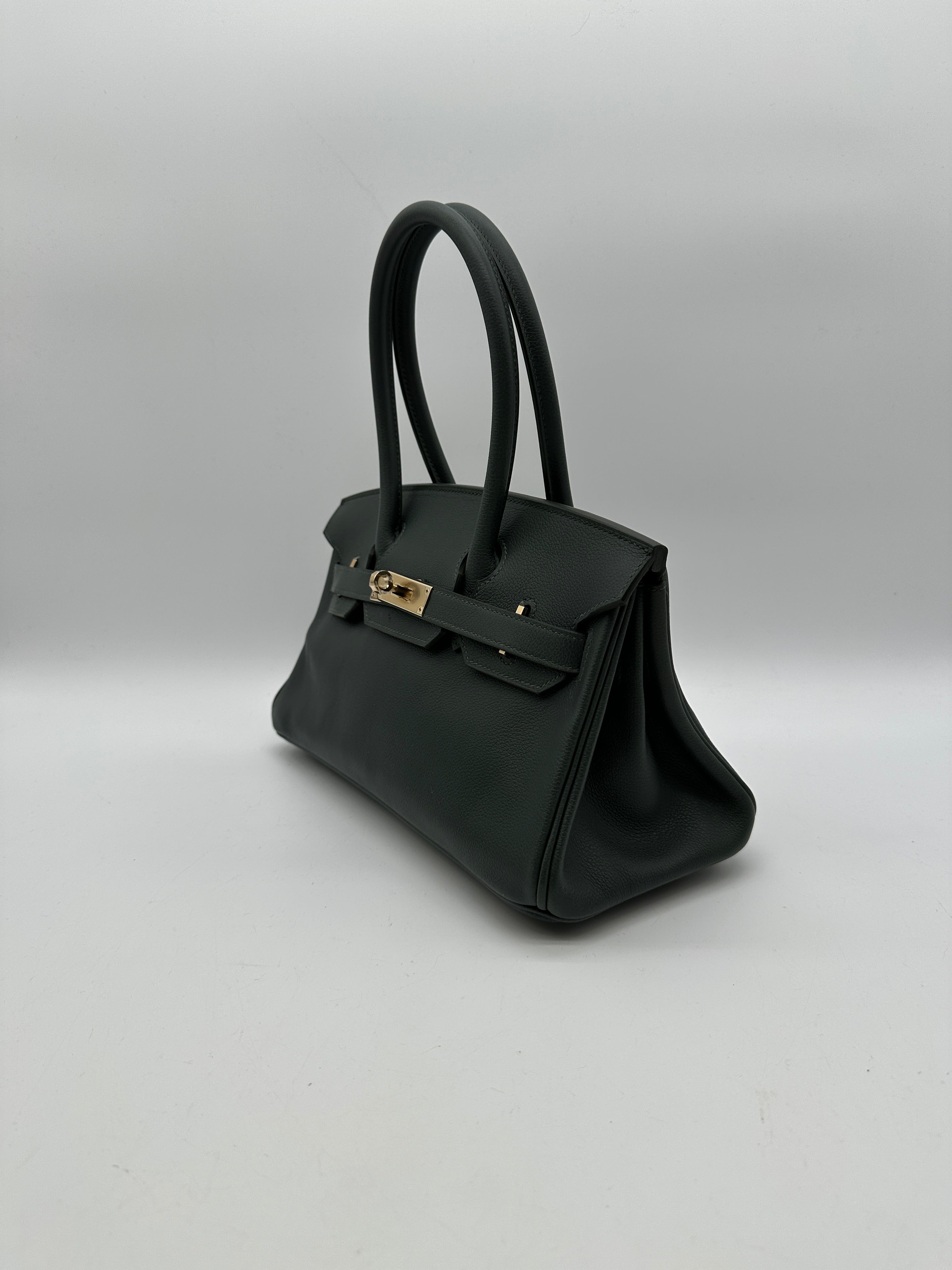 Hermès Birkin Shoulder 29 Vert Mangrove Evercolor Permabrass Hardware