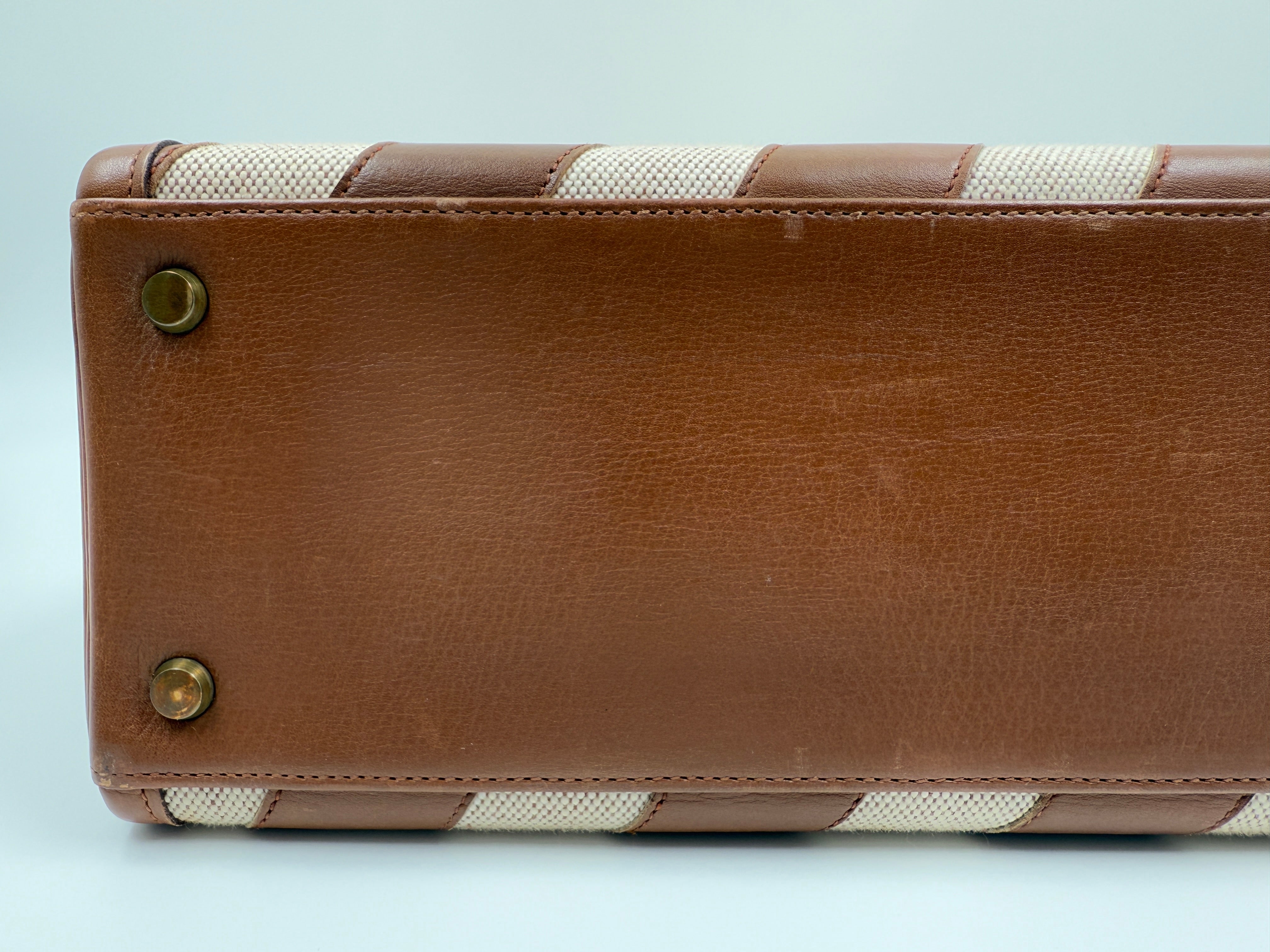 *LONDON LOCATED* VINTAGE HERMÈS KELLY 32CM "ULYSSE" GOLD Gulliver & Toile with Gold Hardware