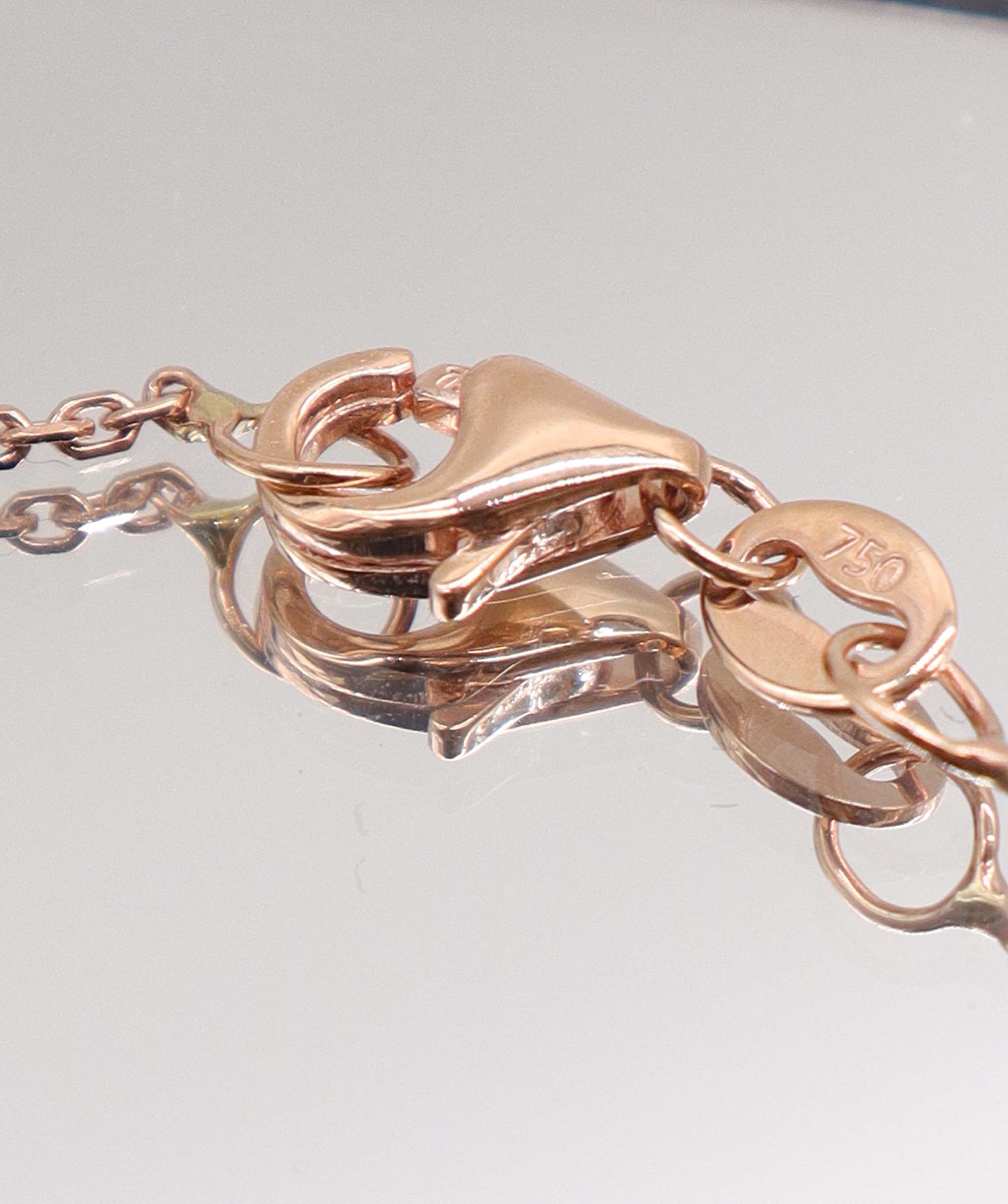 1.6CT NATURAL UNHEATED PADPARADSCHA HAND CHAIN (4 PCS 18K RG) MS 8991