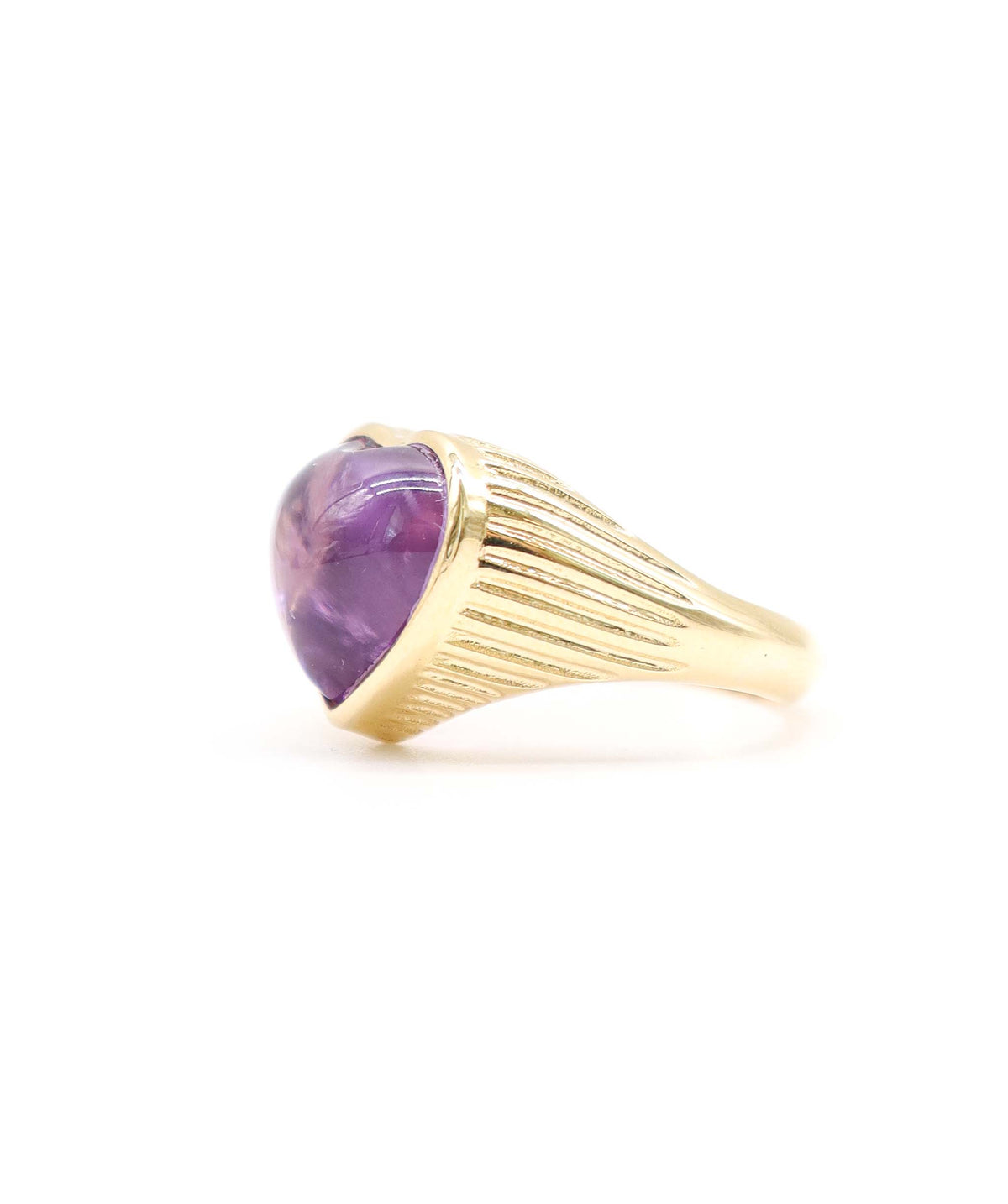 The power Heart amethyst Cabs Ring DXBS6859 silver
