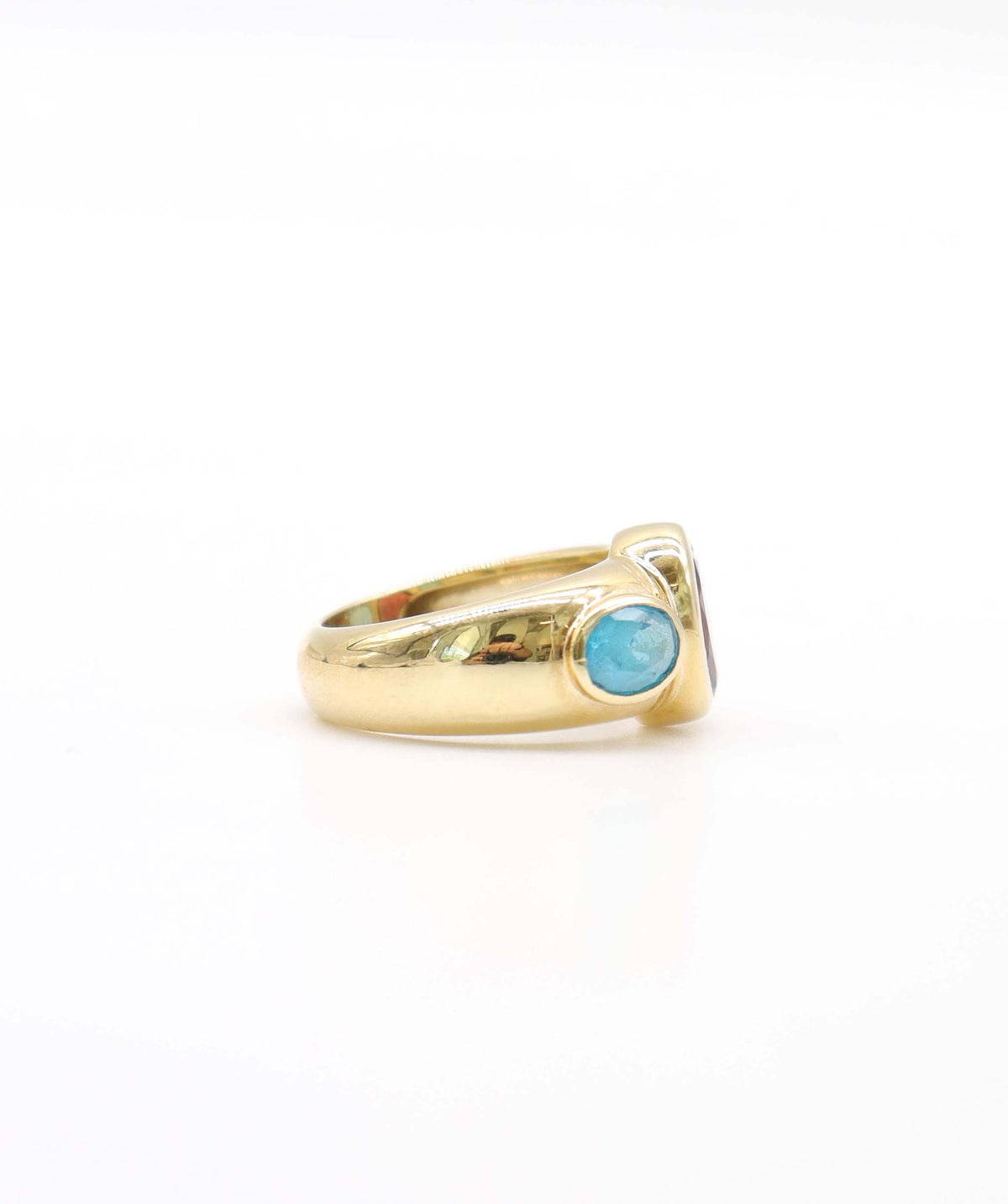 The triple threat Silver Trilogy Ring 1.75ct Granet & 1.75ct Apatite DXBS6871