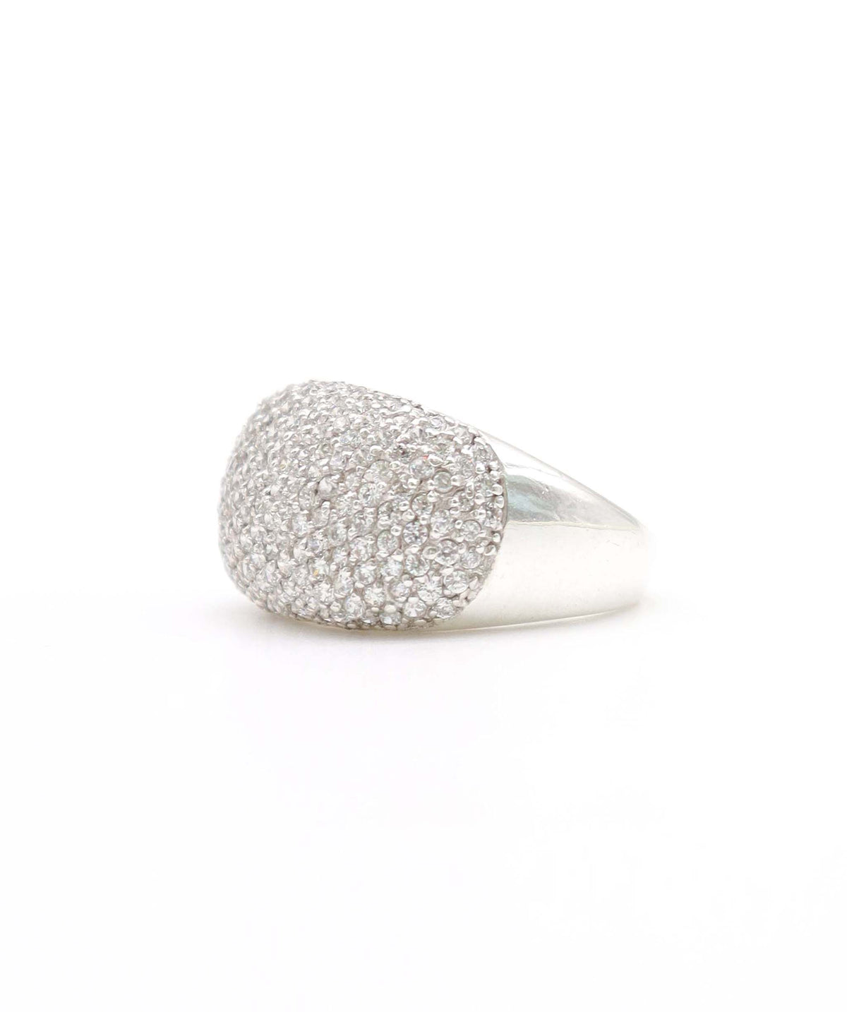 Silver Diamond Ring 2 carats DXBS6873