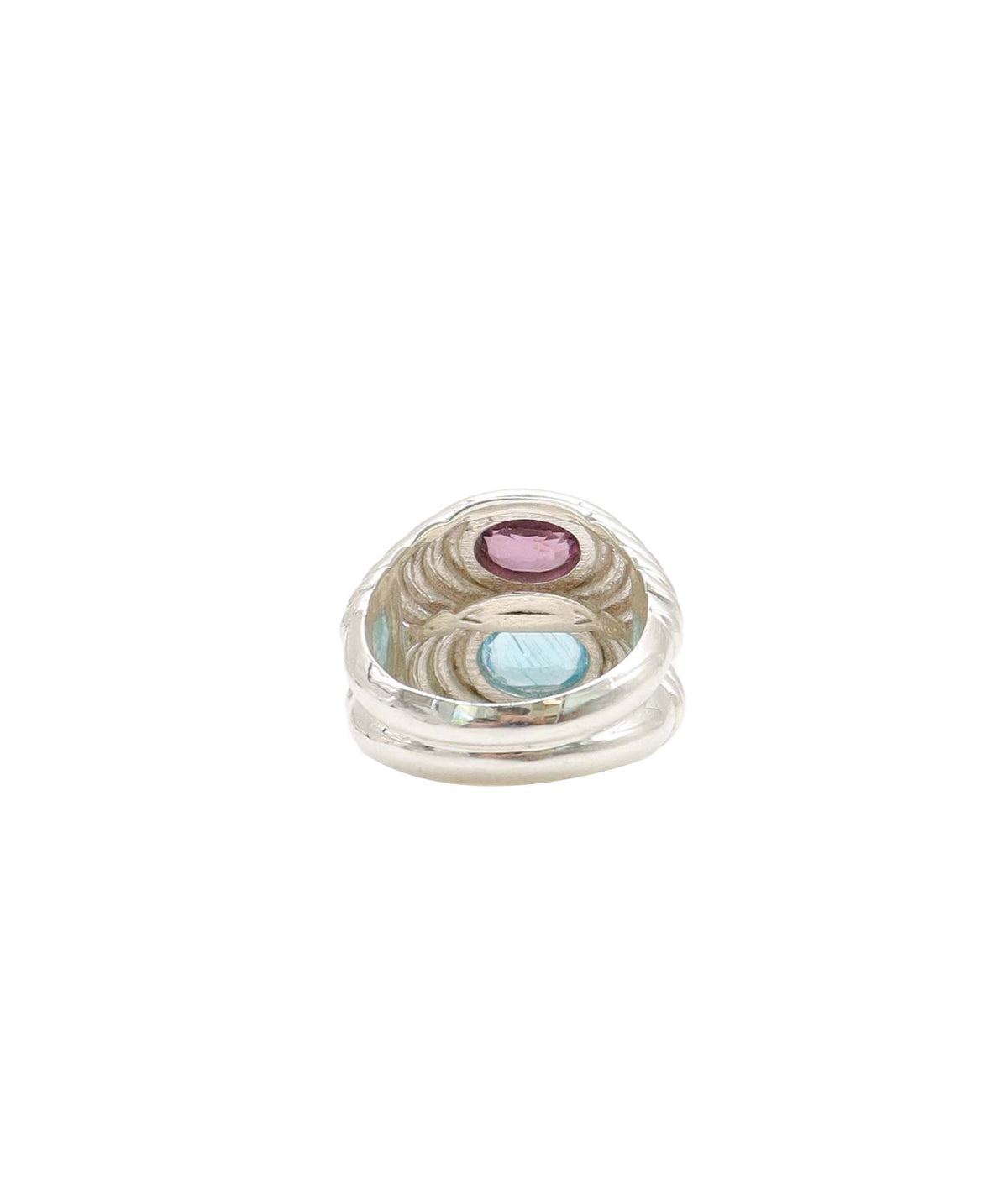 Silver Purple Spinel & Apatite Bypass Cocktail Ring DXBS6865