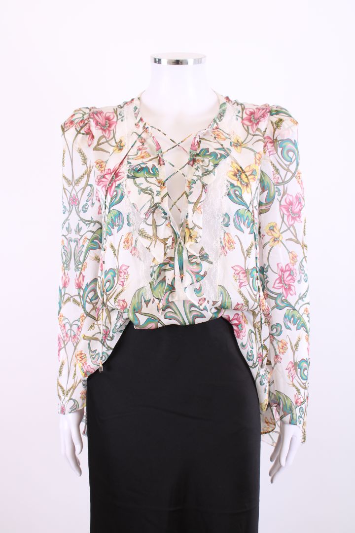 Roberto Cavalli Blouse Cream Floral 14