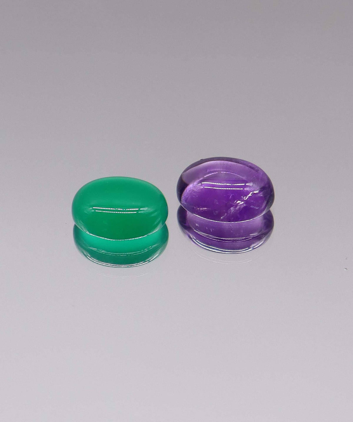 Green Agate With Af Amethyst 6X8 Oval Cabs DXBS6807