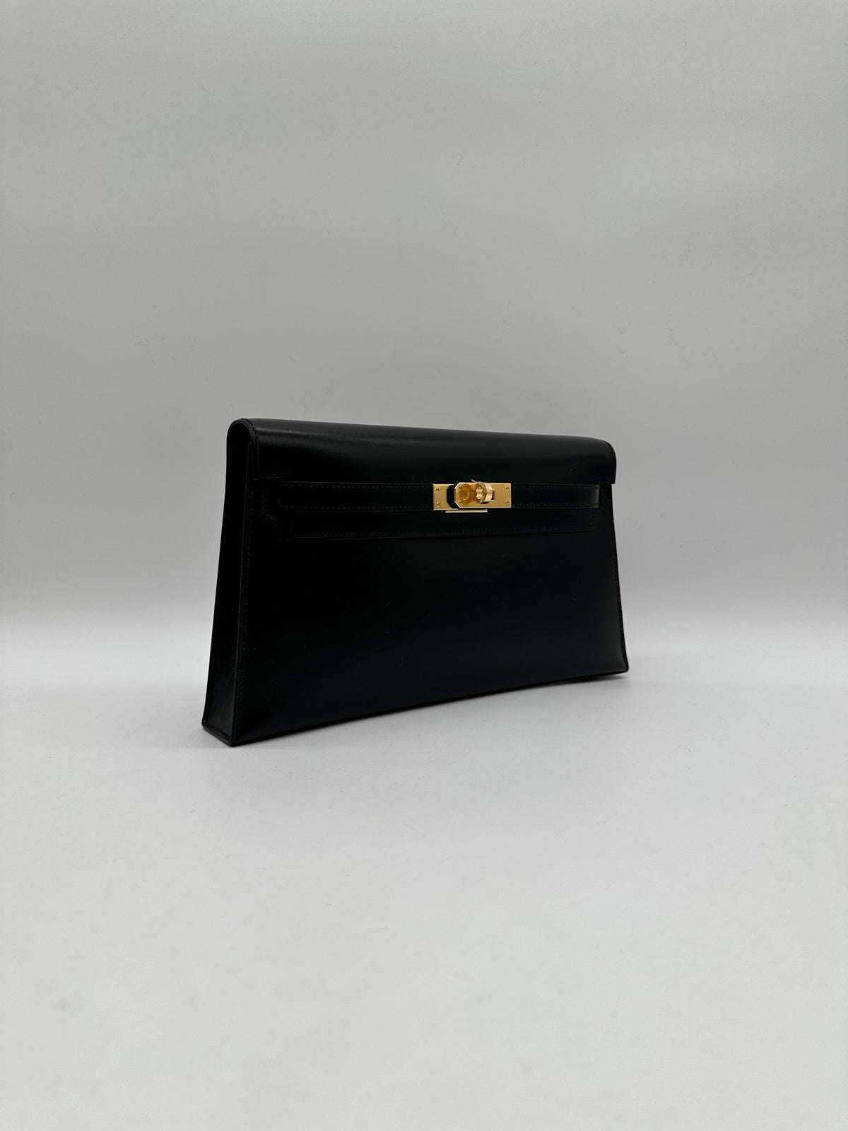 Hermès Kelly Elan Black Box Gold Hardware