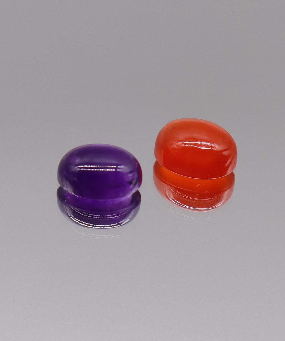 Carnelian With Af Amethyst 6X8 Oval Cabs DXBS6811