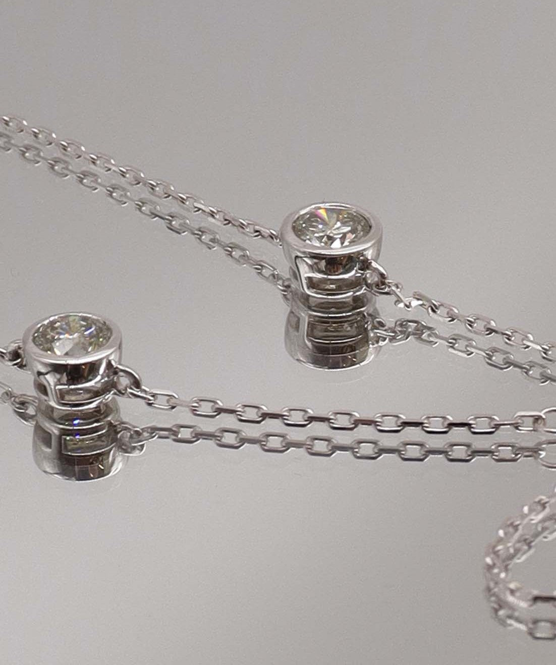 Rhodolite & Diamond Lariat Sautoir RDL0121K