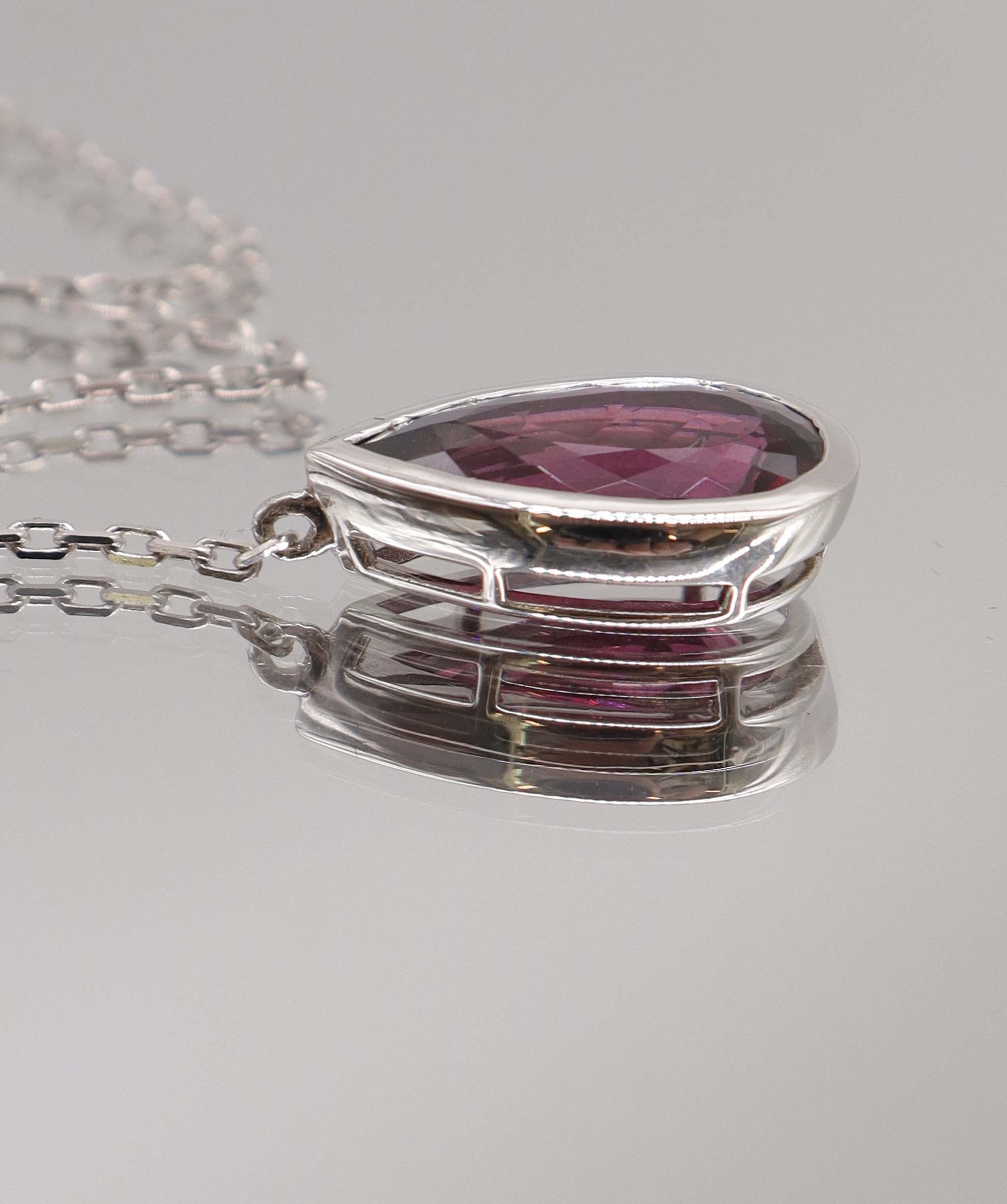 Rhodolite & Diamond Lariat Sautoir RDL0121K