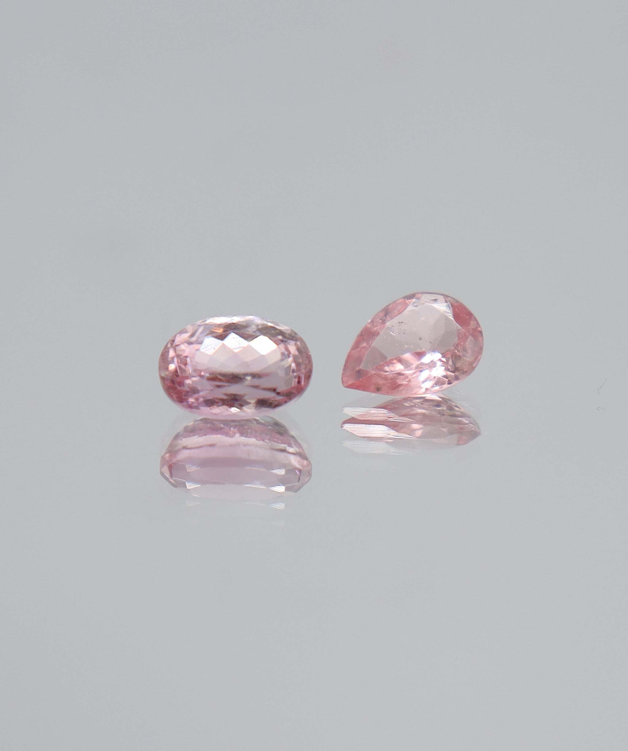 1.76ct "Padparadscha" Pink Tourmaline Pear PAIR DXBCS5259