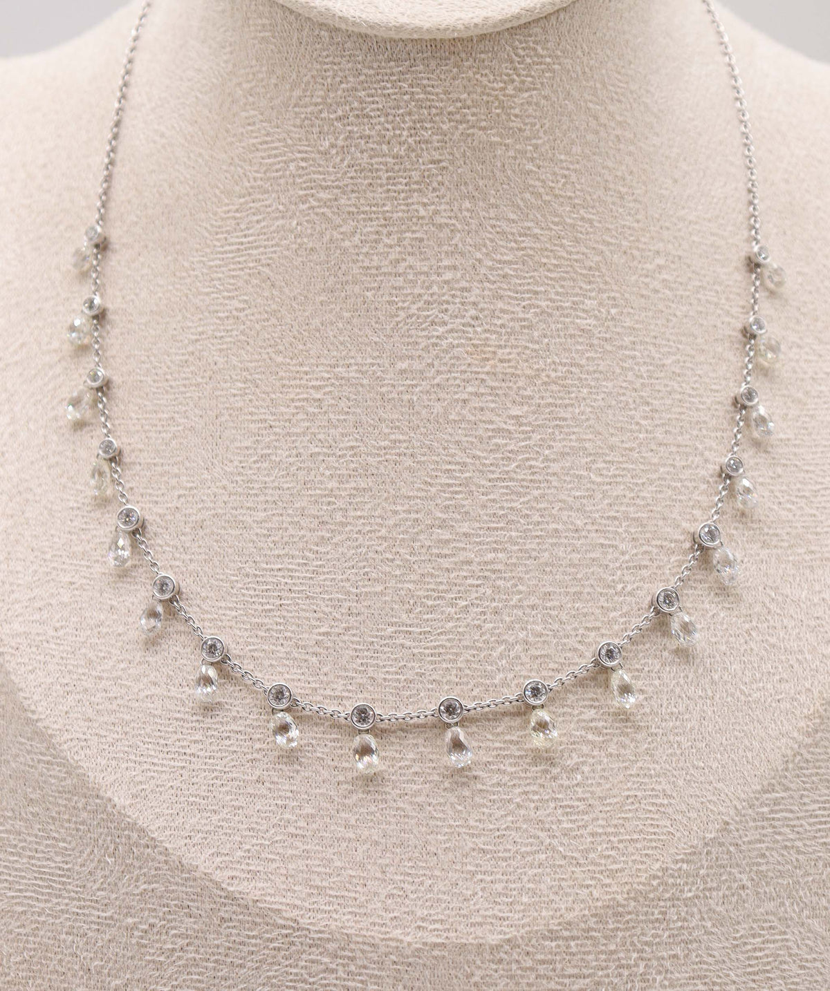 9.97ct Briolette Diamond Necklace SPG010