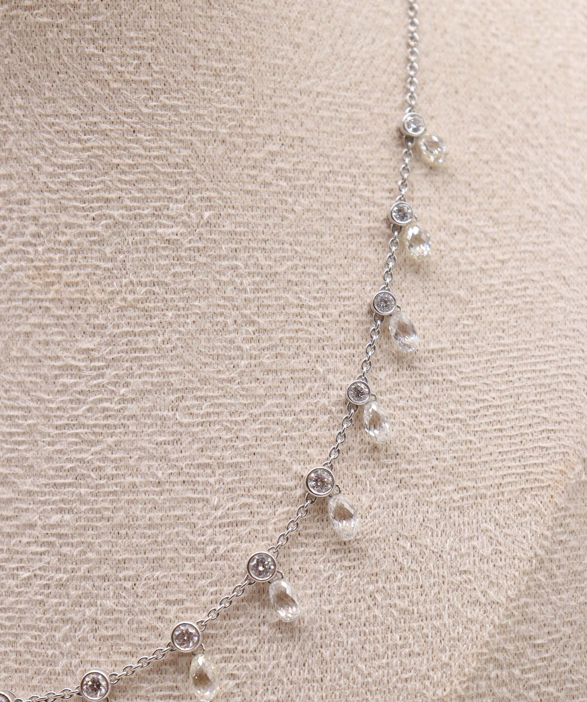 9.97ct Briolette Diamond Necklace SPG010