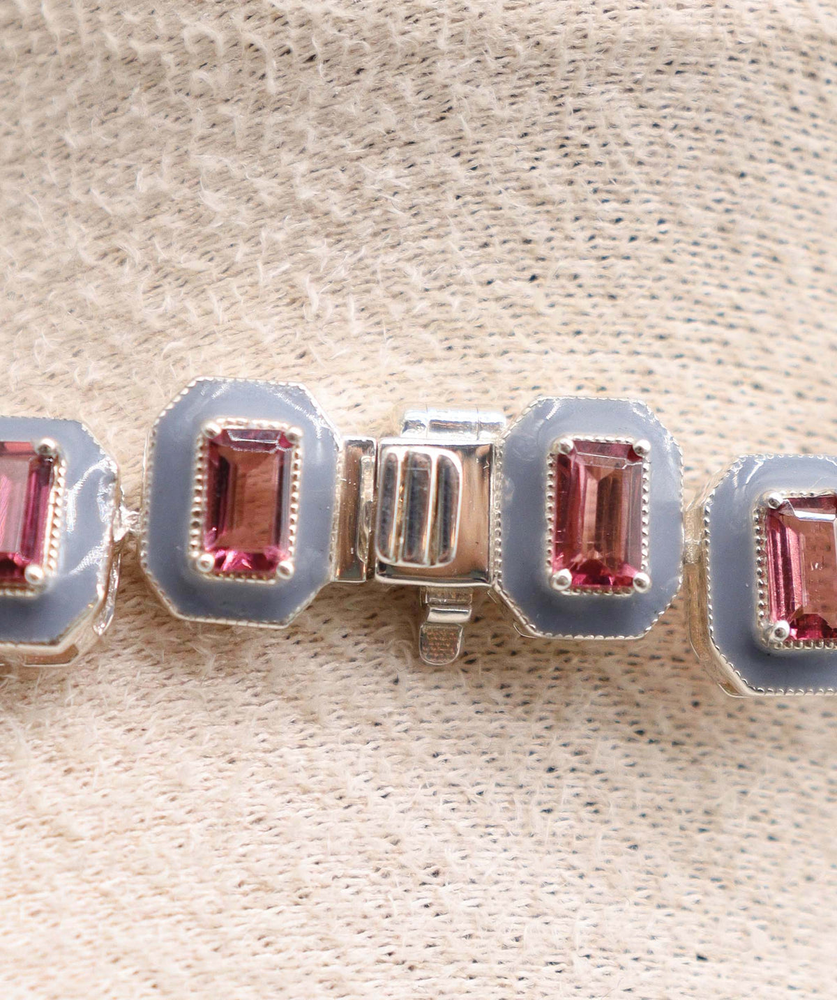 Stoa - 15crts Pink Tourmaline Emerald Necklace HOA007