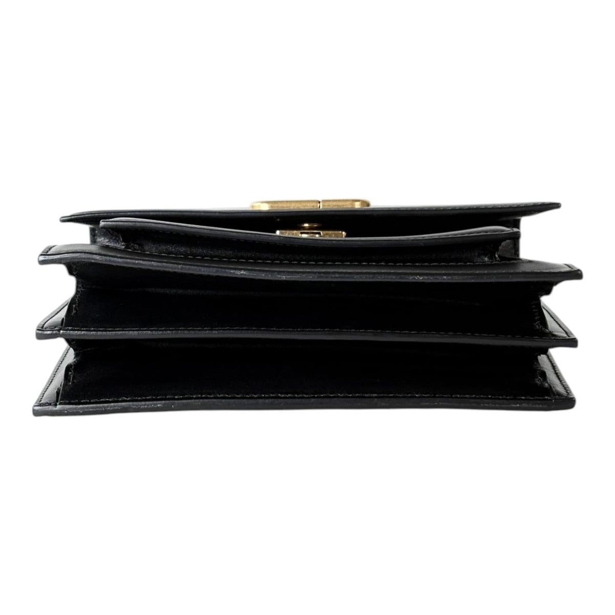Balenciaga Black Sharp S Leather Shoulder Bag with Gold Hardware