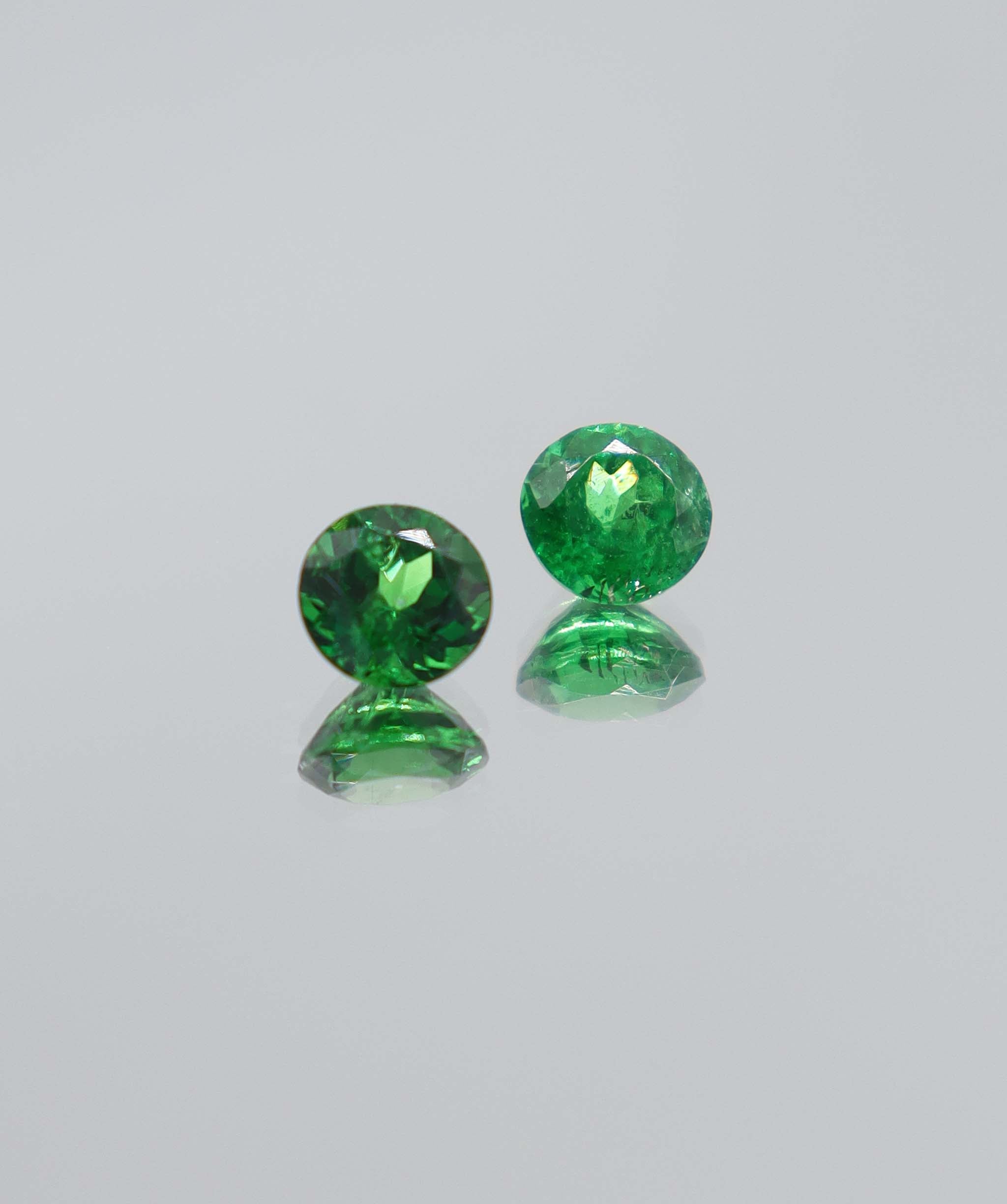 2.04ct Tsavorite Round PAIR DXBCS5787