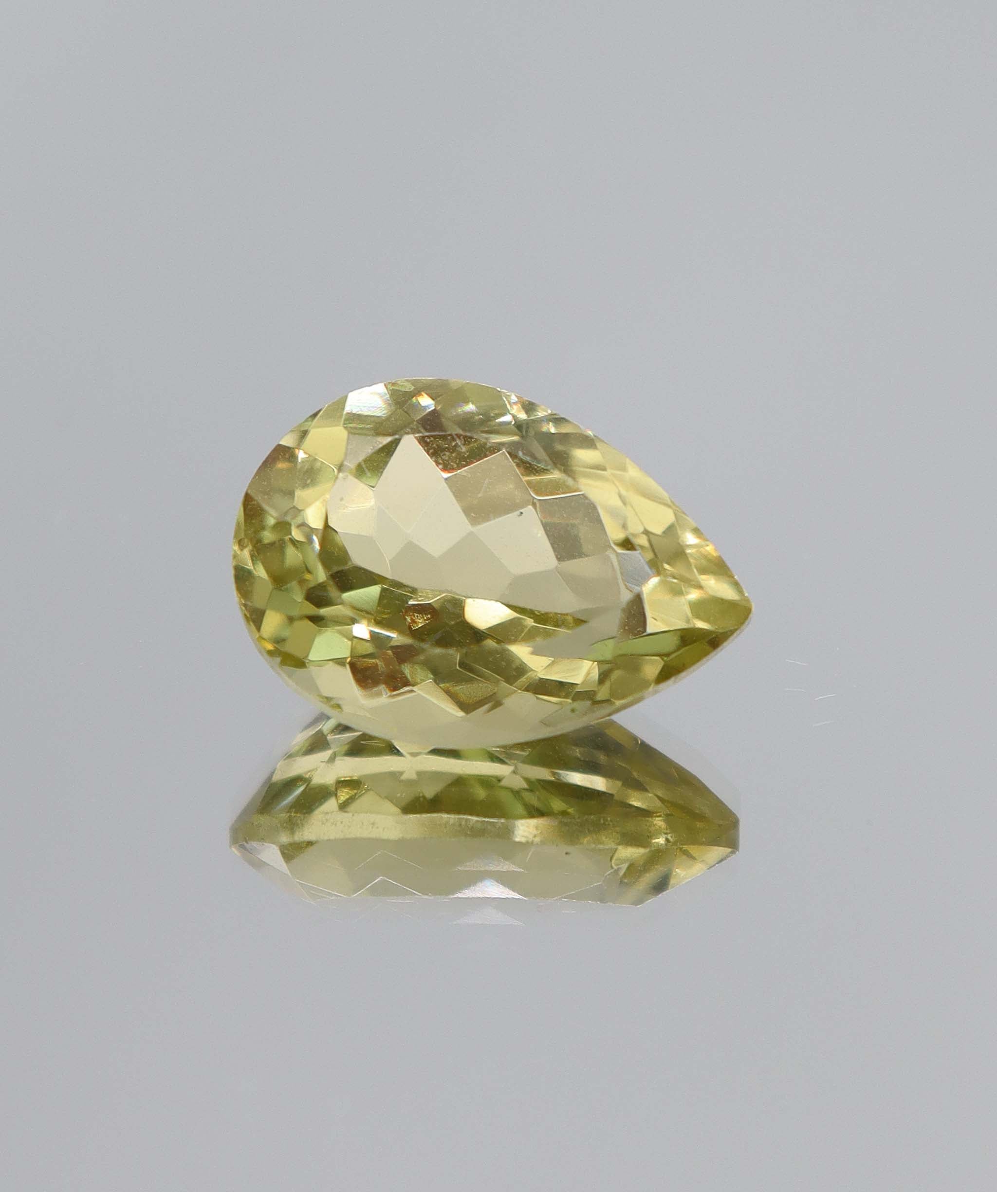 10.41ct Lemon Amethyst Pear DXBCS5828