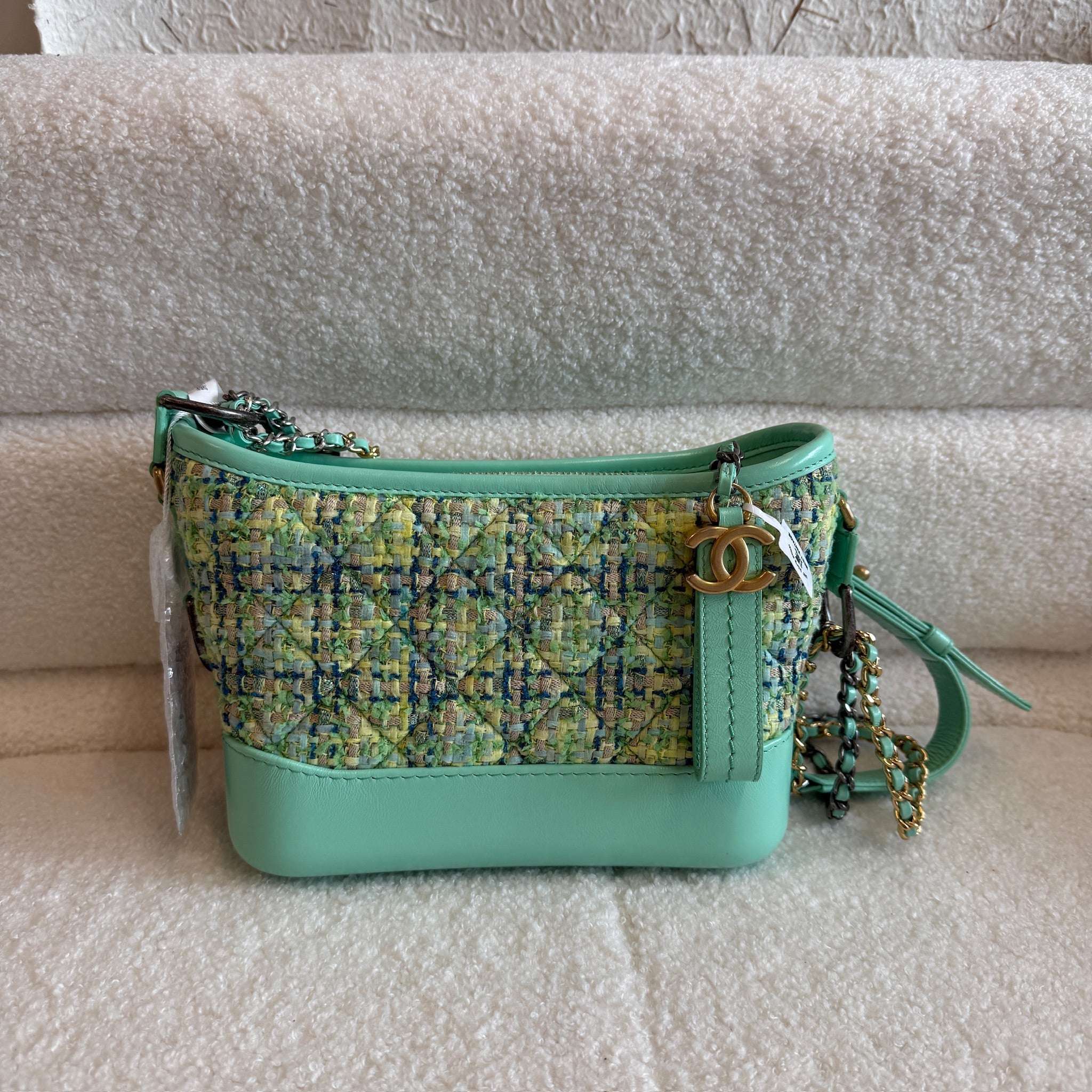 Chanel Gabrielle Tweed Mint Green bag