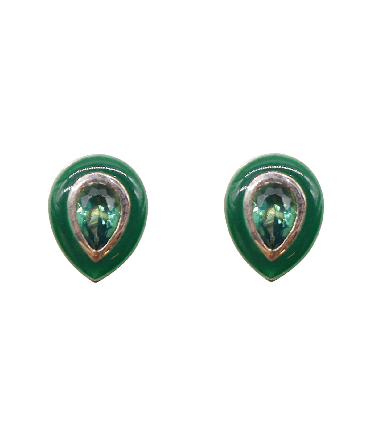 Dakry - 1.4crts Green Peridot Pear Earrings HOA009