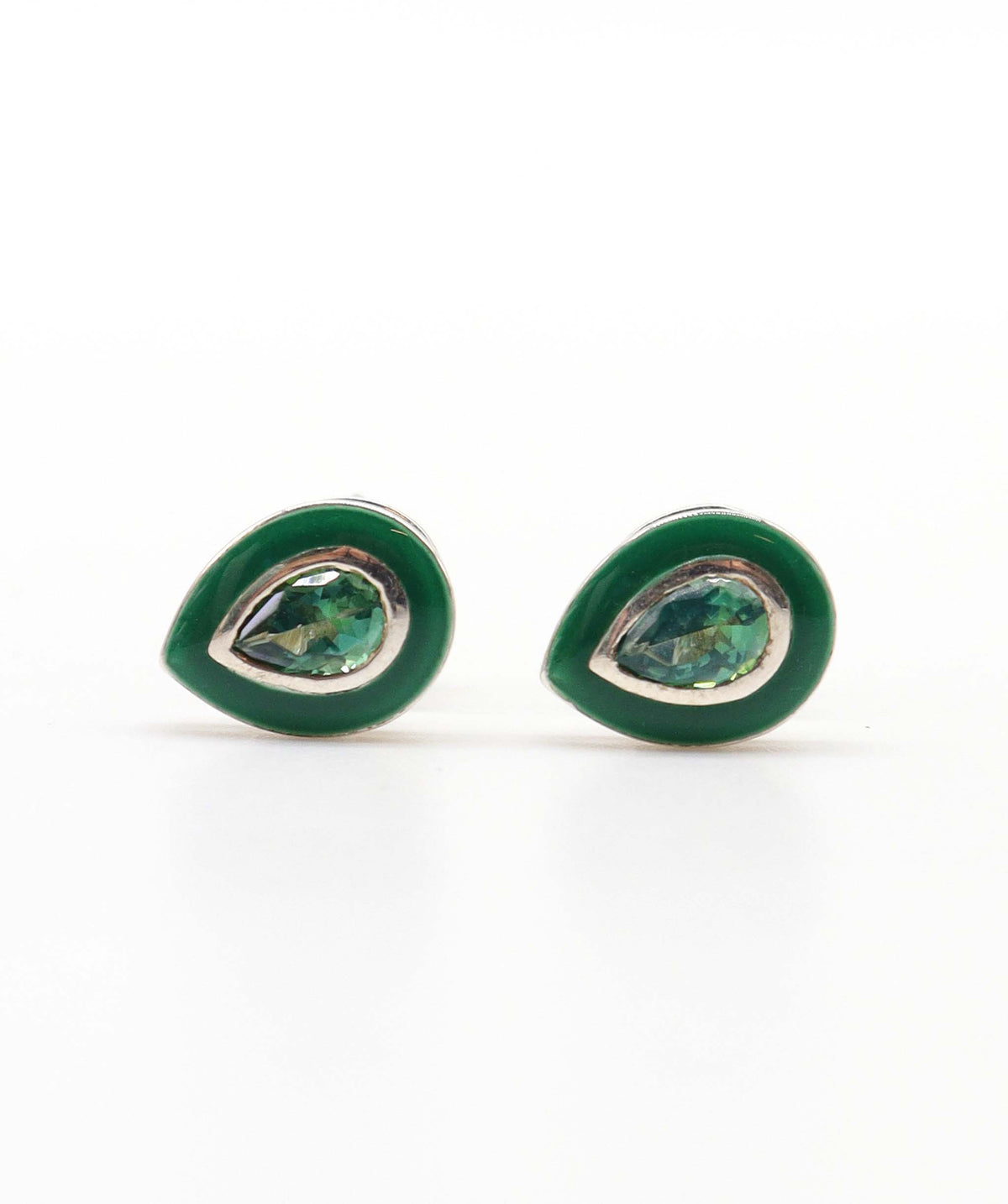 Dakry - 1.4crts Green Peridot Pear Earrings HOA009