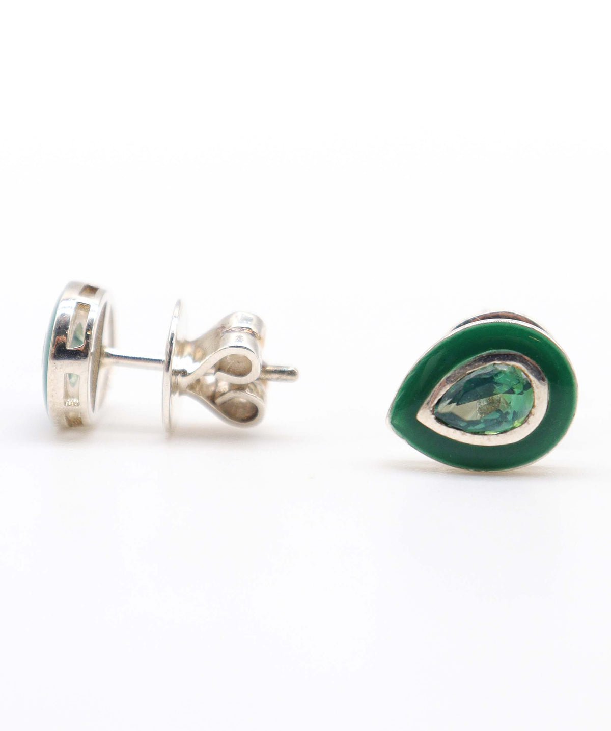 Dakry - 1.4crts Green Peridot Pear Earrings HOA009