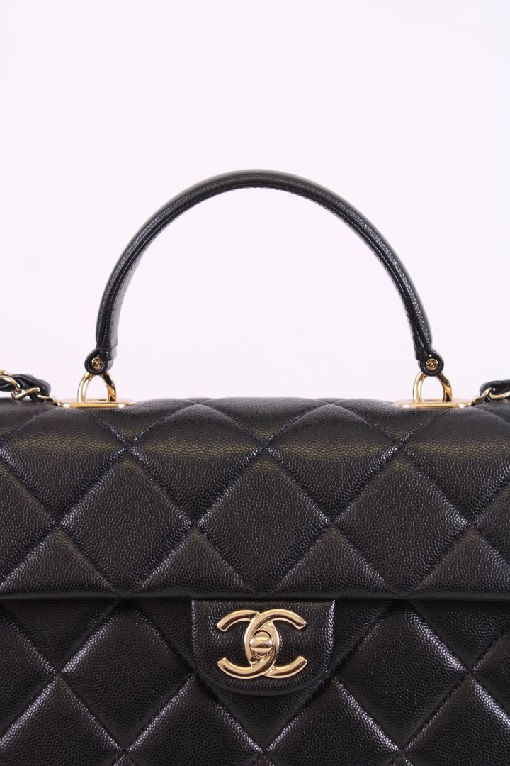 Chanel Retro Twist Caviar Handbag Black