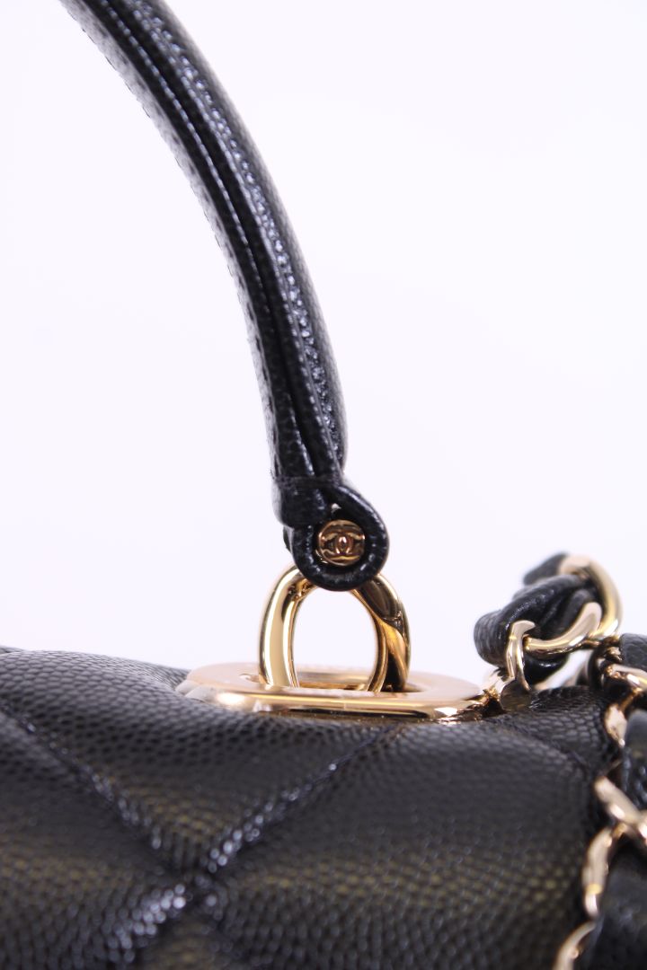 Chanel Retro Twist Caviar Handbag Black