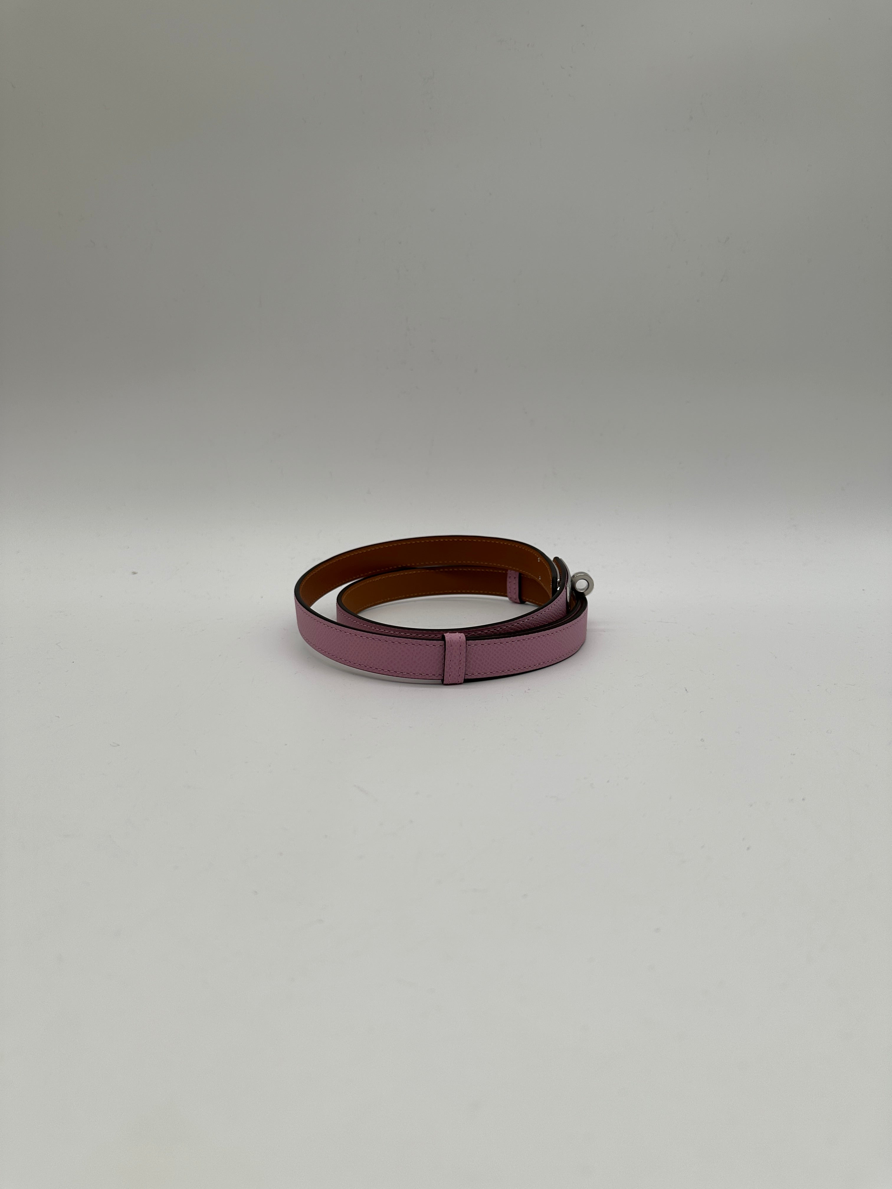 Hermès Kelly 18 Belt Mauve Sylvester Epsom Palladium Hardware