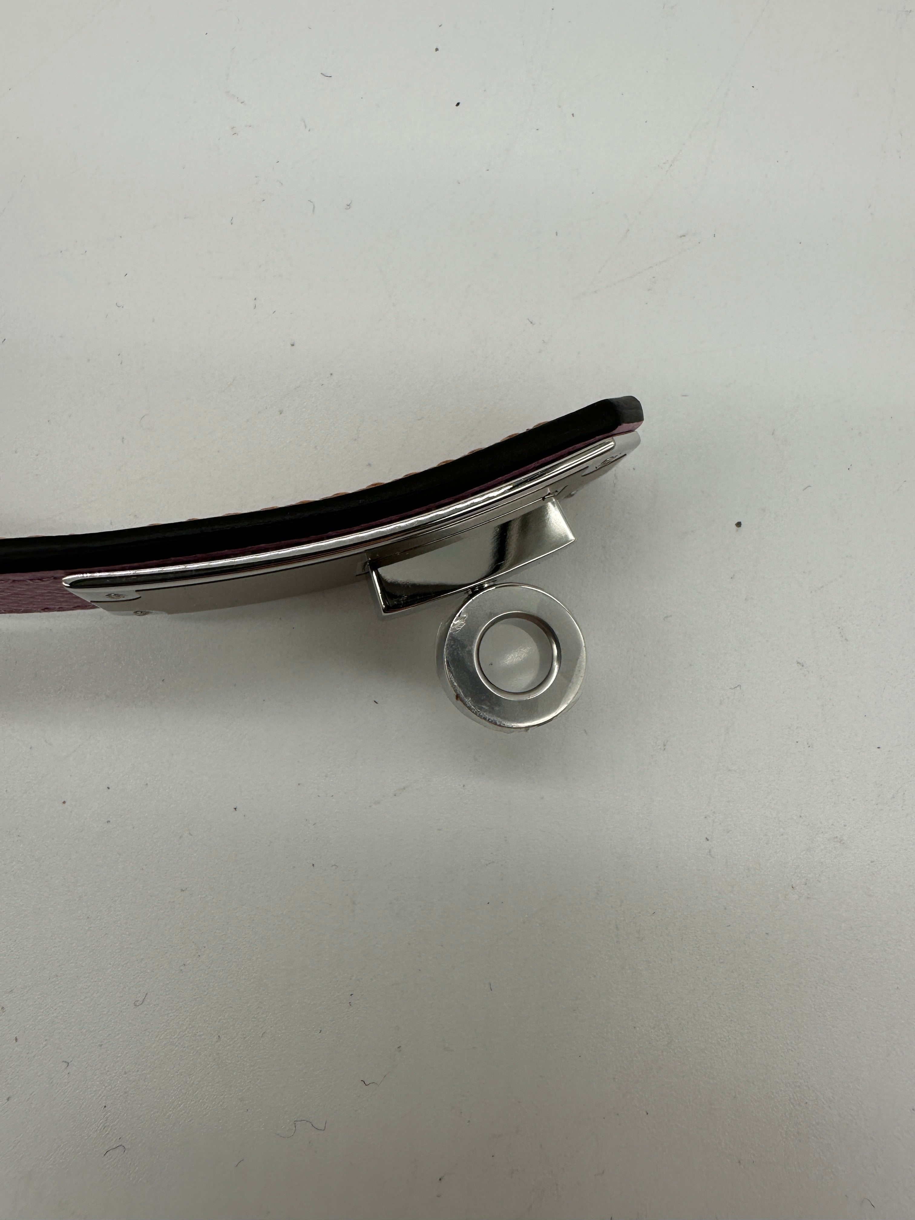 Hermès Kelly 18 Belt Mauve Sylvester Epsom Palladium Hardware