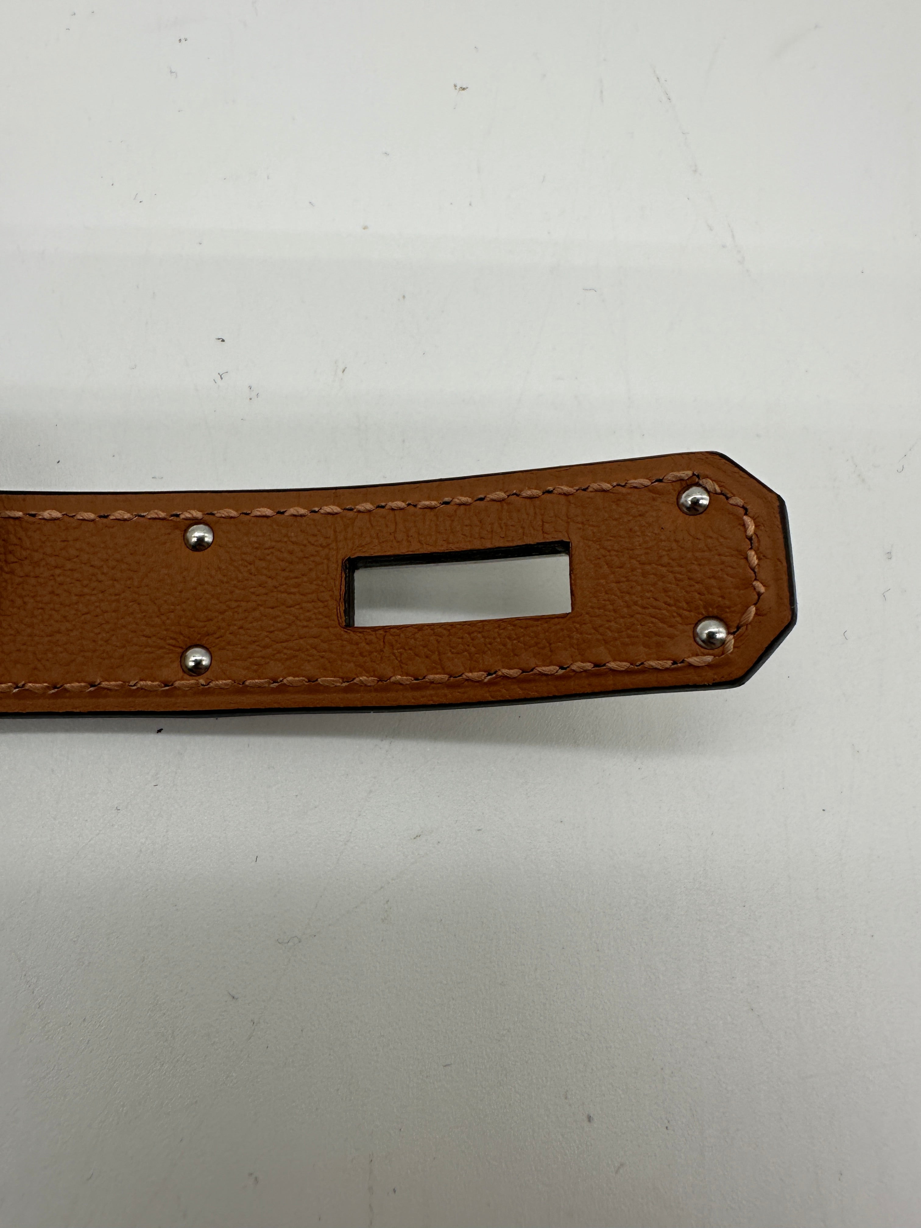 Hermès Kelly 18 Belt Mauve Sylvester Epsom Palladium Hardware