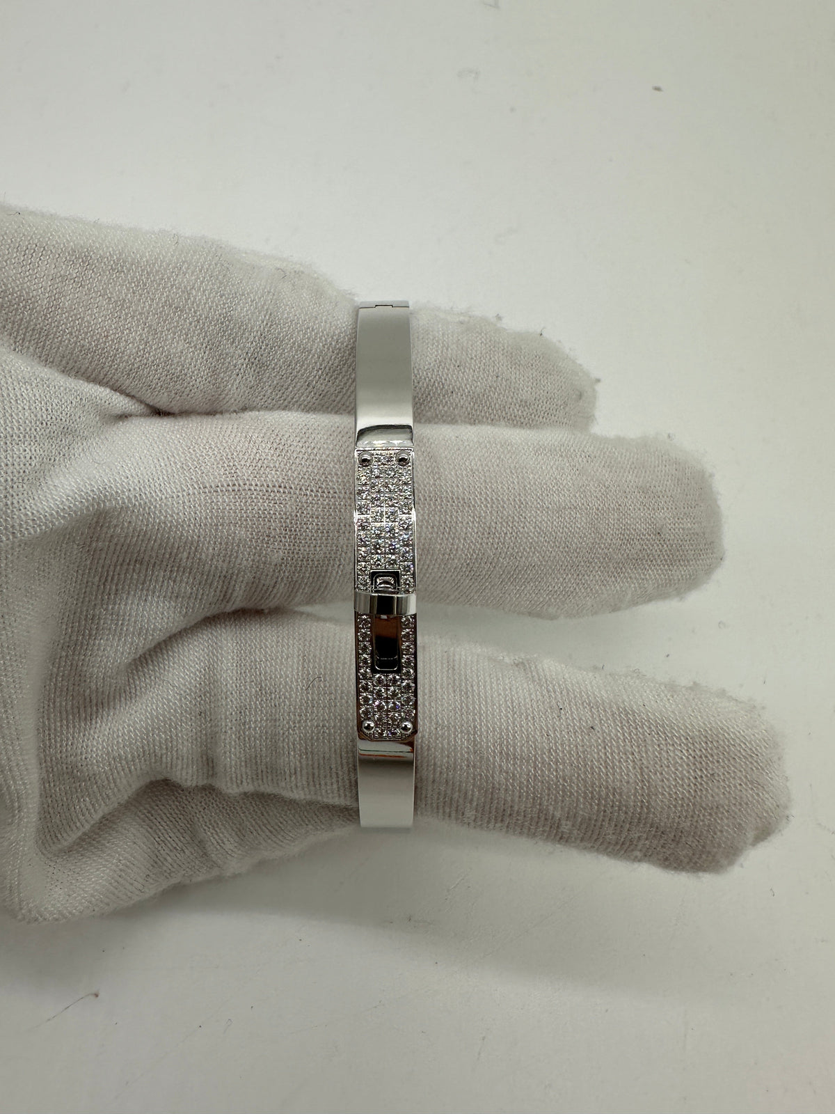 Hermès Kelly Bracelet Semi 61 diamonds 0.36ct PM