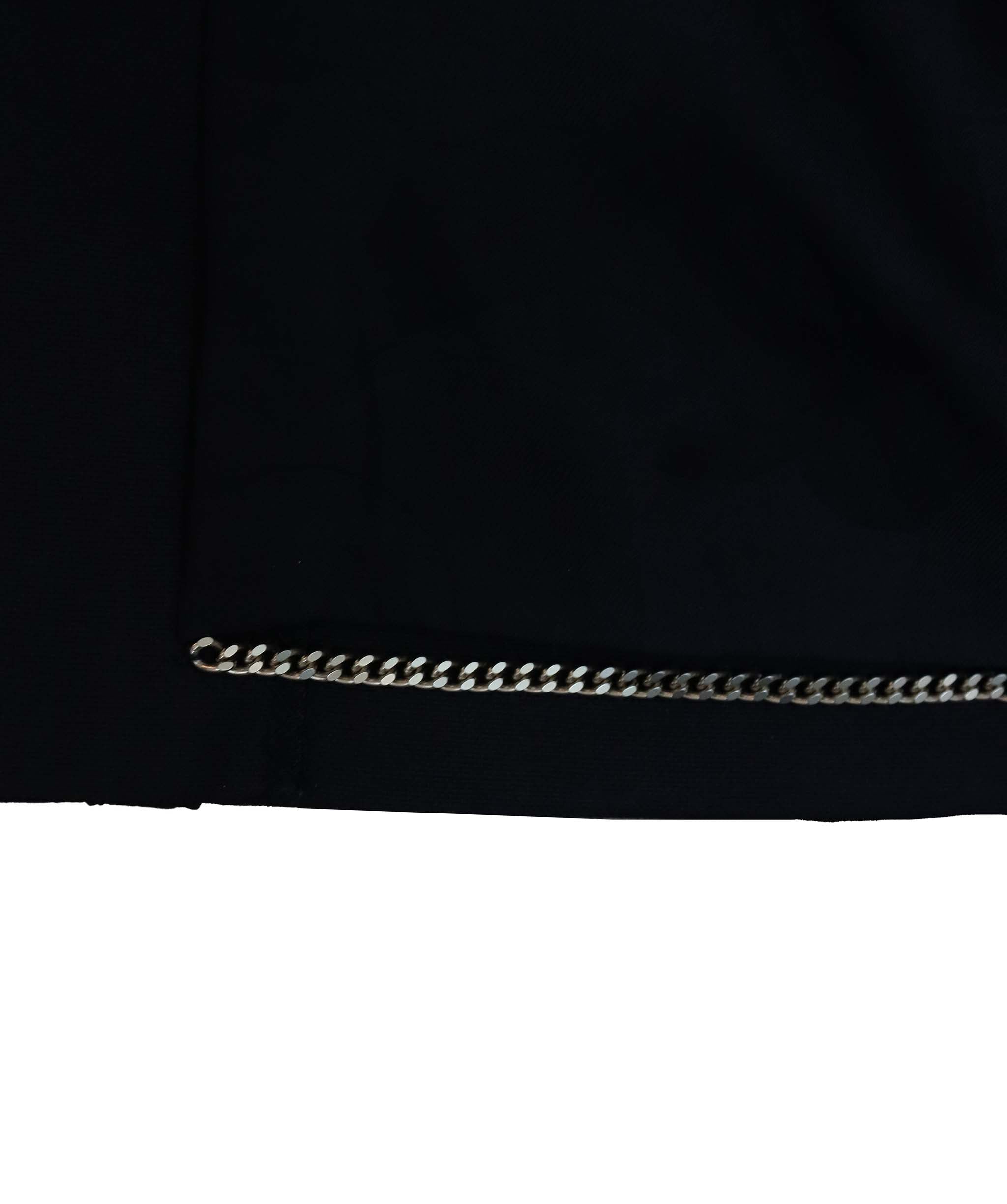 Chanel Waxed Coating Black Jacket with Camelia Buttons